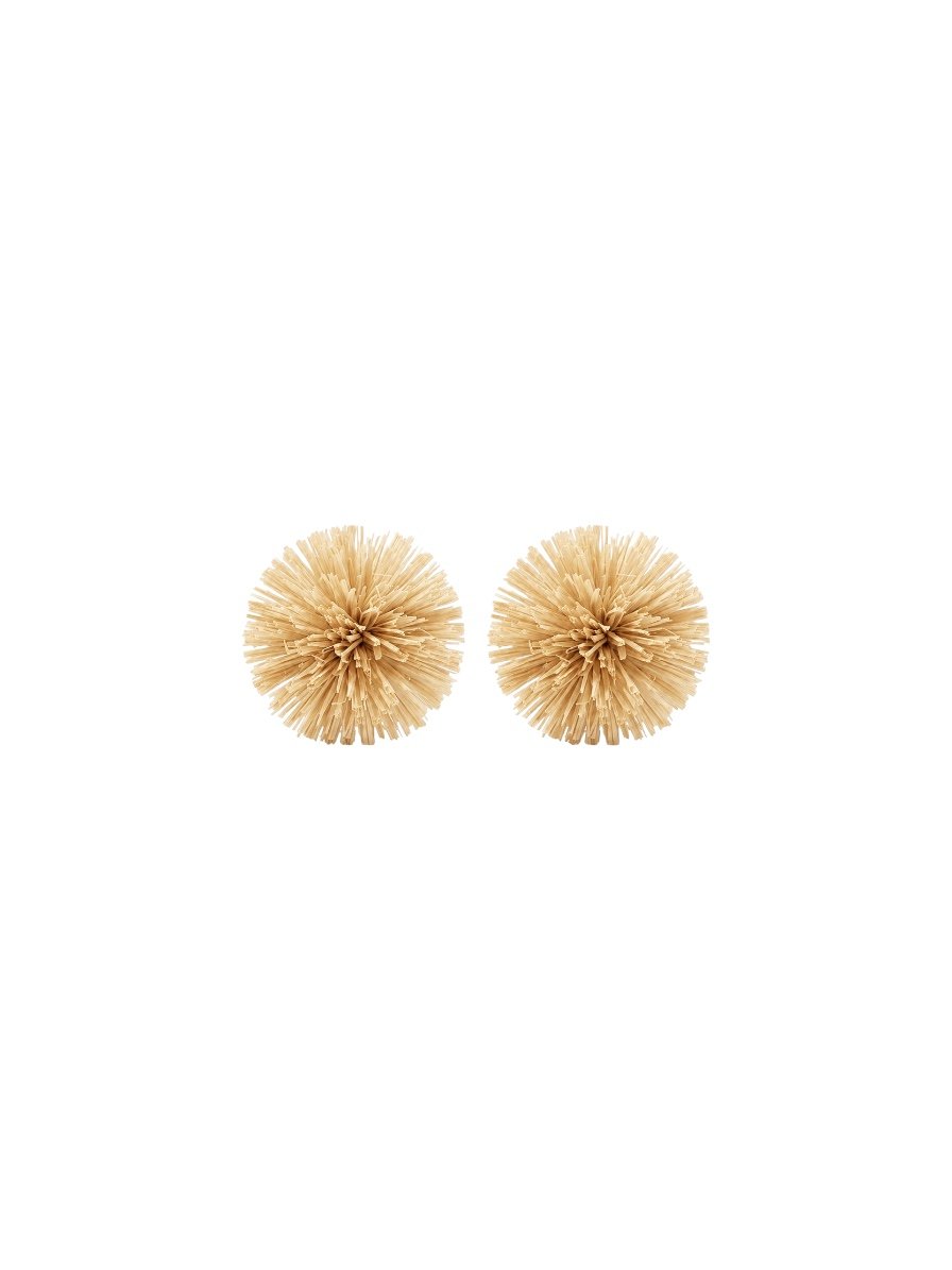 The Raffia Effect Ear Clips (Bespoke Natural)