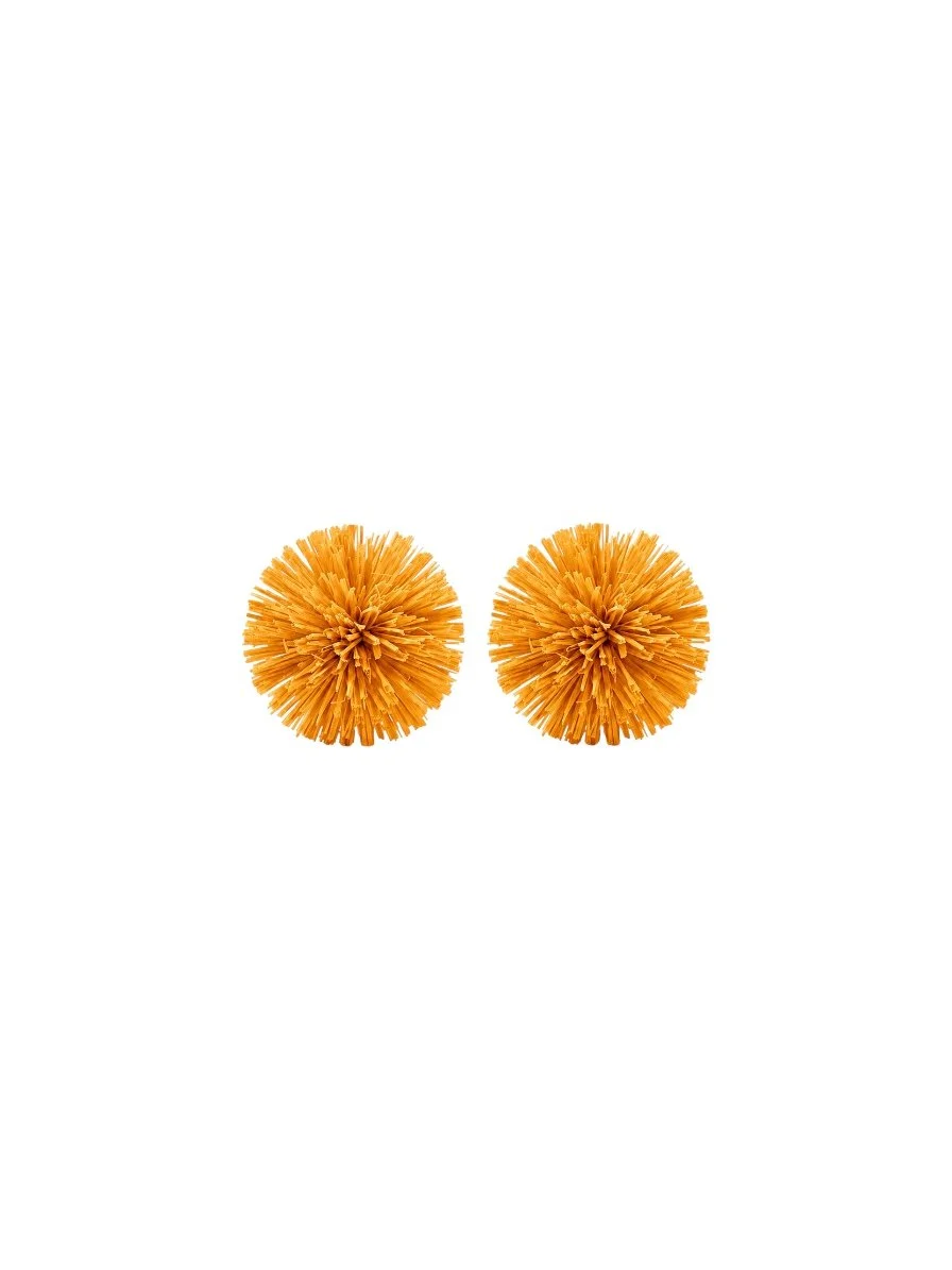 The Raffia Effect Ear Clips (Sunburst Yellow)