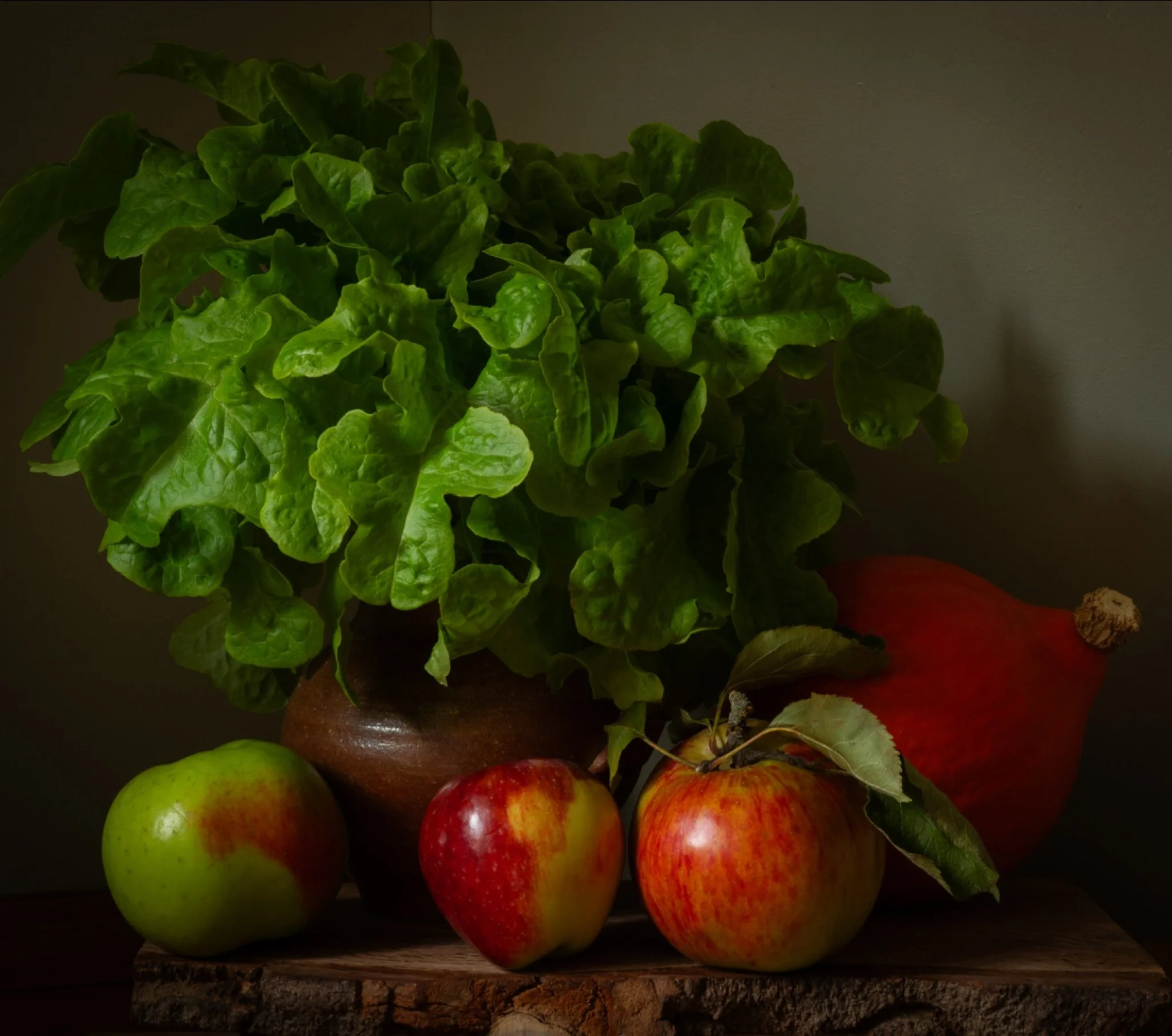 Joyfully sinking into autumn… apples from @thefragrantrose  #autumn #lettuce #apples #squash #autumncolours #stilllifeflowerphotography #homegrown #nicheflorist