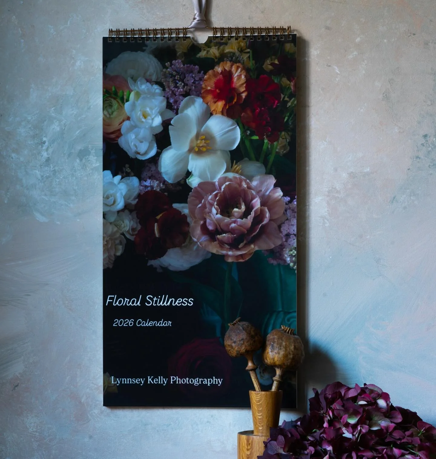 The 2026 Calendar has landed! Now listed { under shop and prints) on my website www.lynnseykellyphotography.co.uk 
12 of my favourite still life floral photographs printed on lovely quality paper. To bring a new joy and love of flowers to each new mo