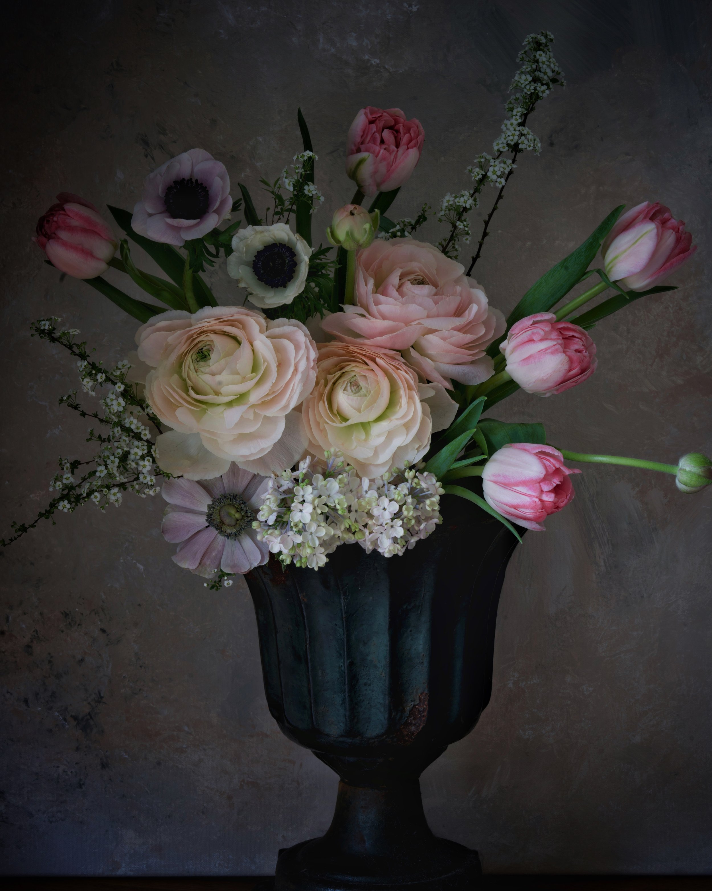 Anemones and Tulips