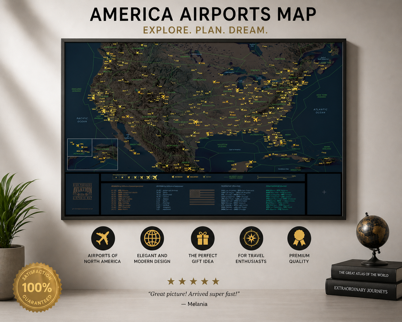 2 Airport Maps : America + World