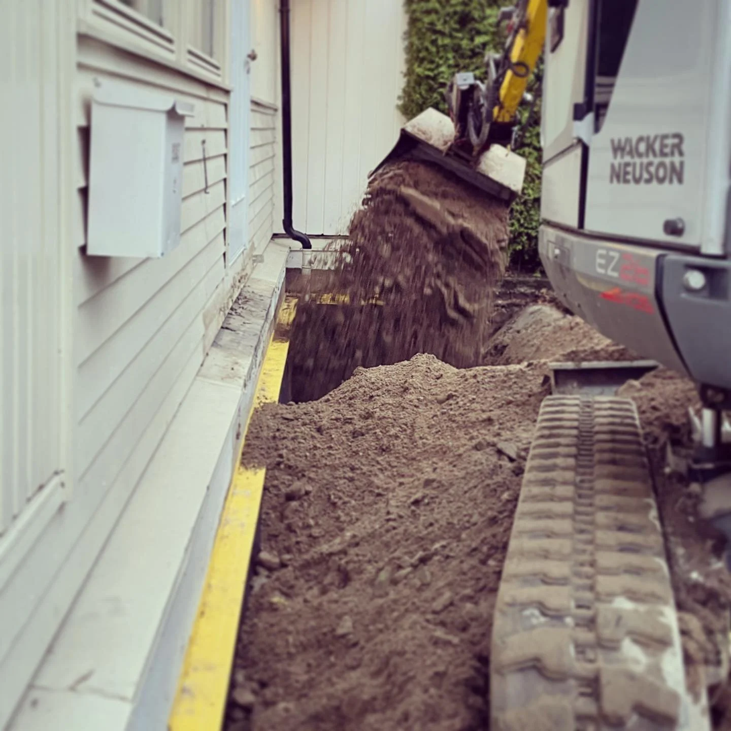 Da pakker vi igjen dett prosjektet.
#drenering #Skien