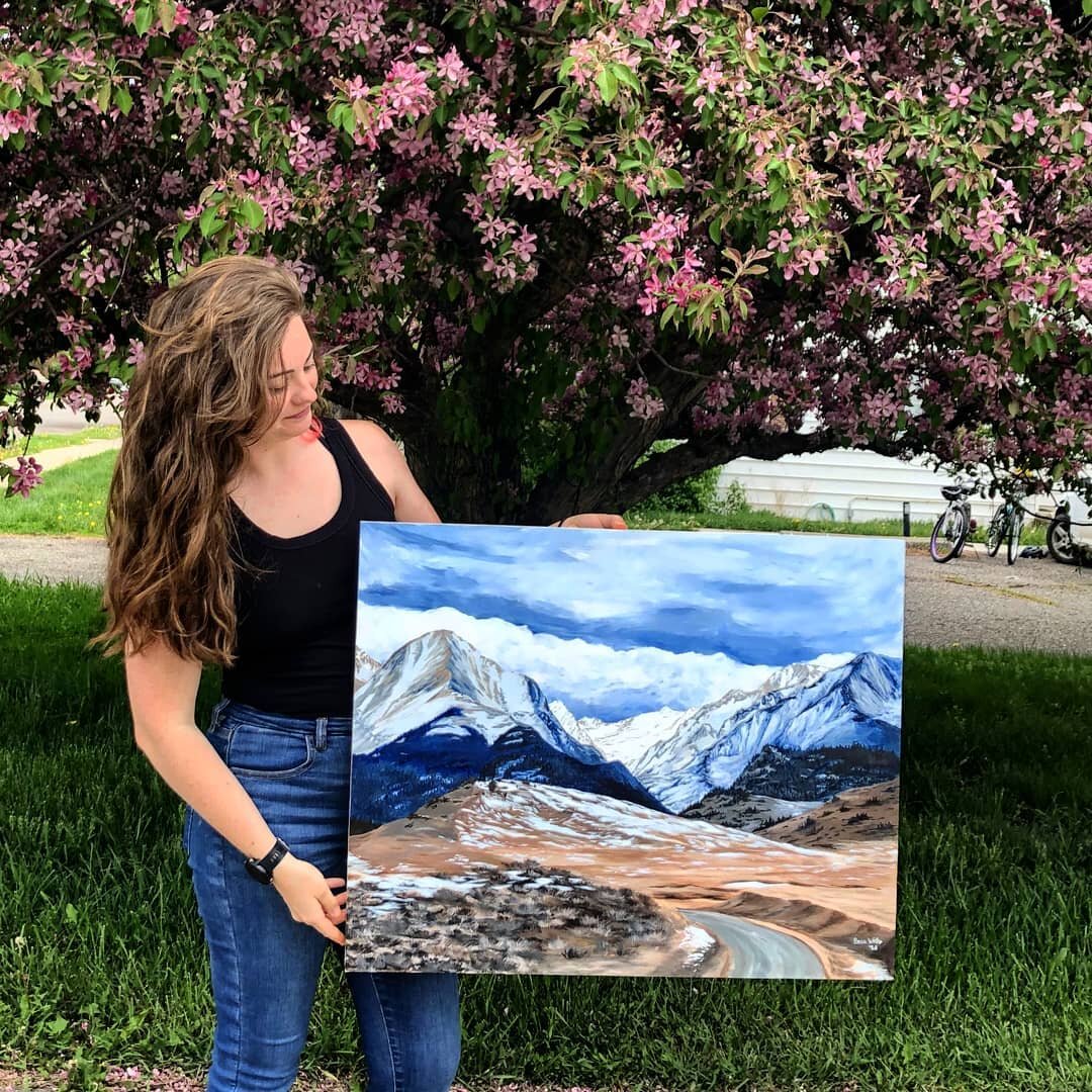 A painting is a captured moment in time: one that is frozen for a viewer to reflect on forever if they so choose. When I paint, I  returns to that very moment in the mountains. I hear the hollowing wind as a Montana front moves to engulf the Crazies.