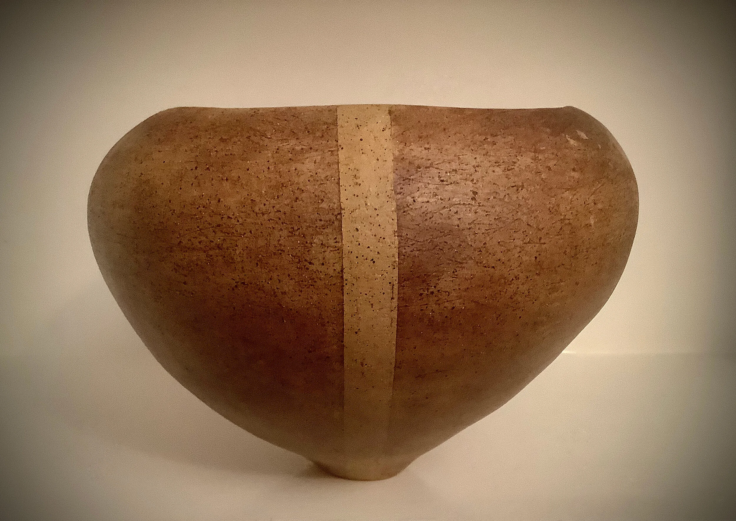 Large round bowl. Oxide exterior. 