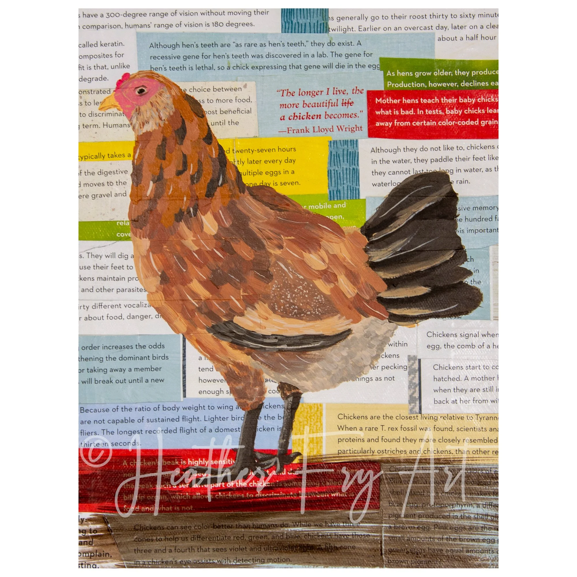 Henrietta | Acrylic & Collage | 2026 | 9x12 | $108