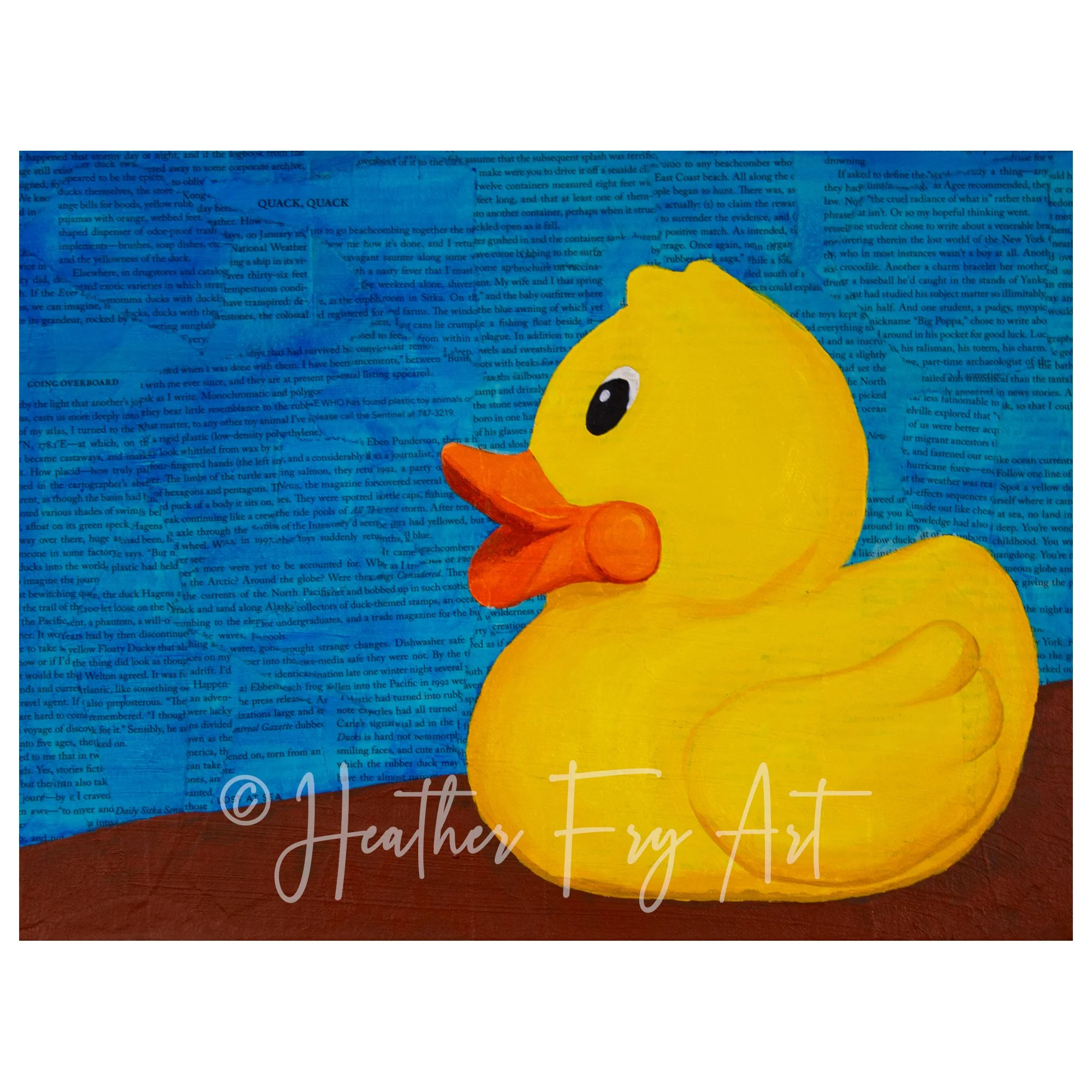 What the Duck? | Acrylic & Collage | 2026 | 12x16 | $175