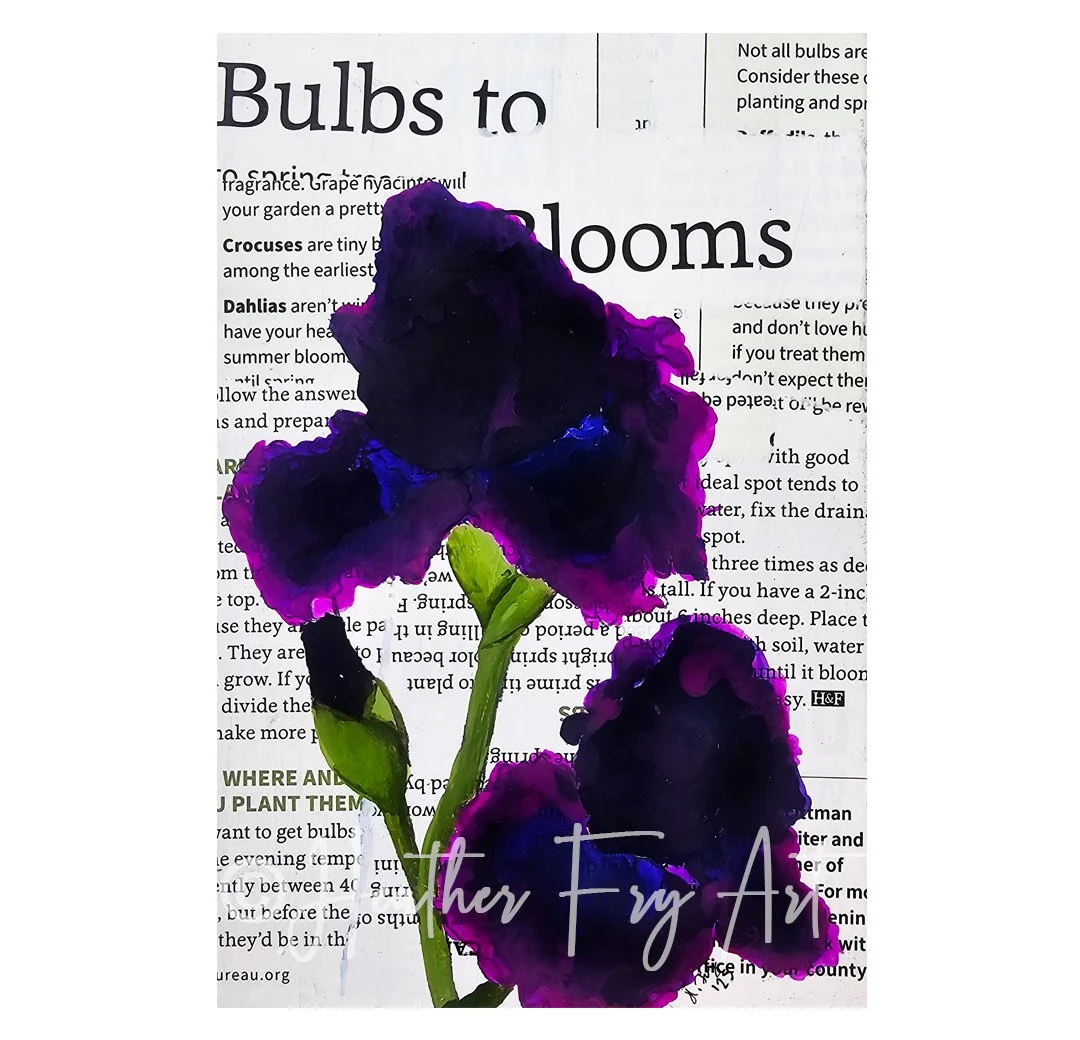 Iris | Mixed Media on Canvas | 4x6 | $40