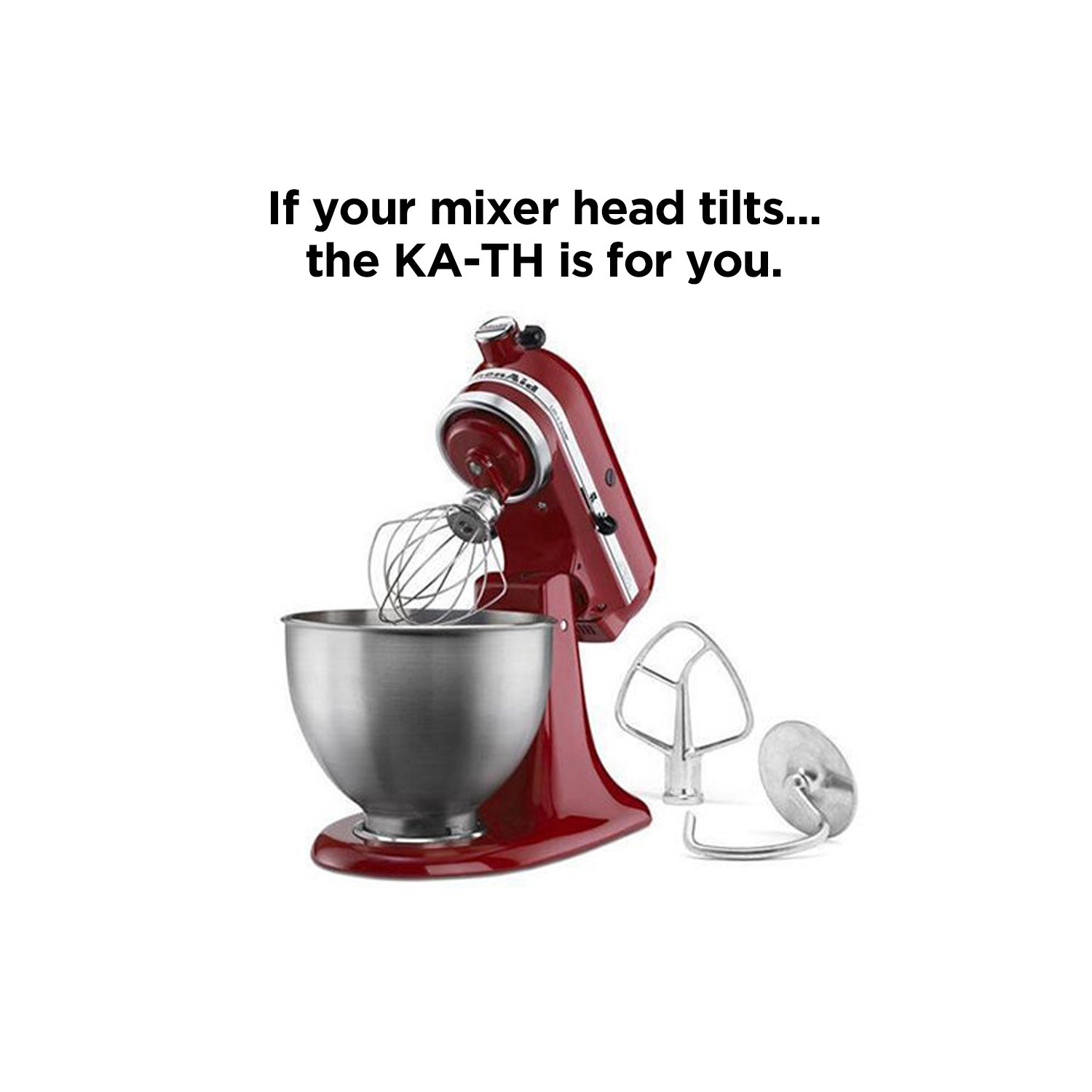 Plastic KA-TH BeaterBlade / Fits Tilt-Head 4.5 & 5 QT Mixers / Fits 3.5 &  5-QT Glass Bowls too — BeaterBlade