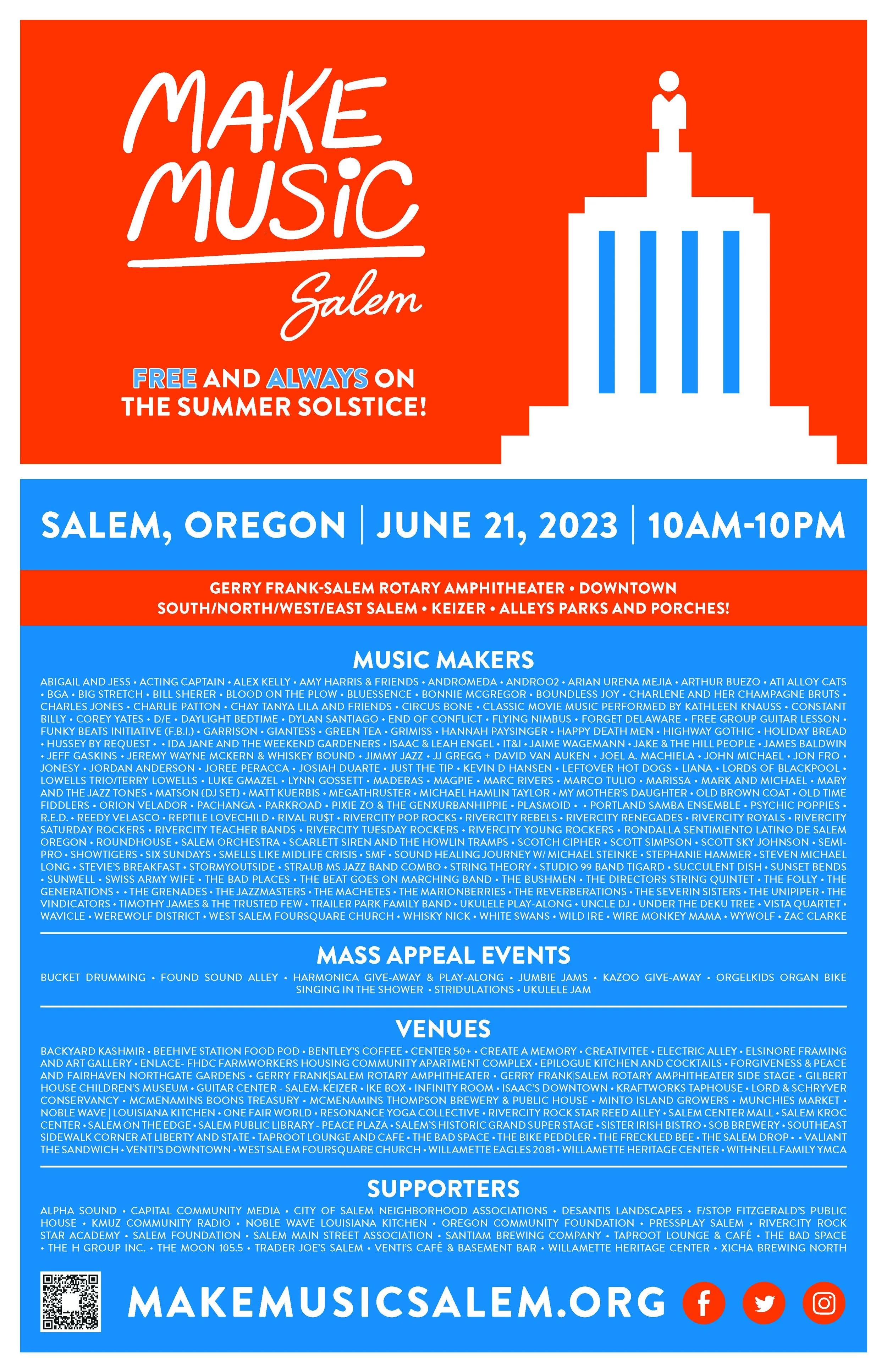 Make Music Salem 2023 Poster