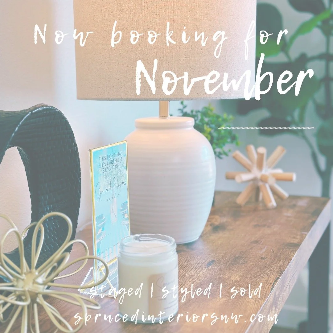 Fall is in full swing and our books are open and ready to welcome the next selling season! Send us a message or visit our website to schedule! 🪴

#homestaging #fallrealestatemarket #sprucedinteriorsnw