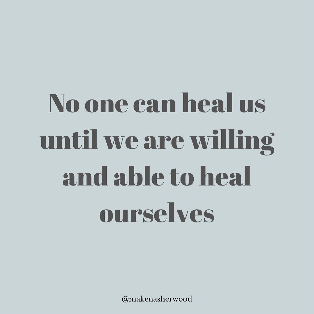 In Monday's podcast episode I talk about how I don't love the word healer. This is because if anything, we are our own healers and no one can heal us until we are ready to welcome that in and do the work.

Healing is also a buzzword. Once again, be a