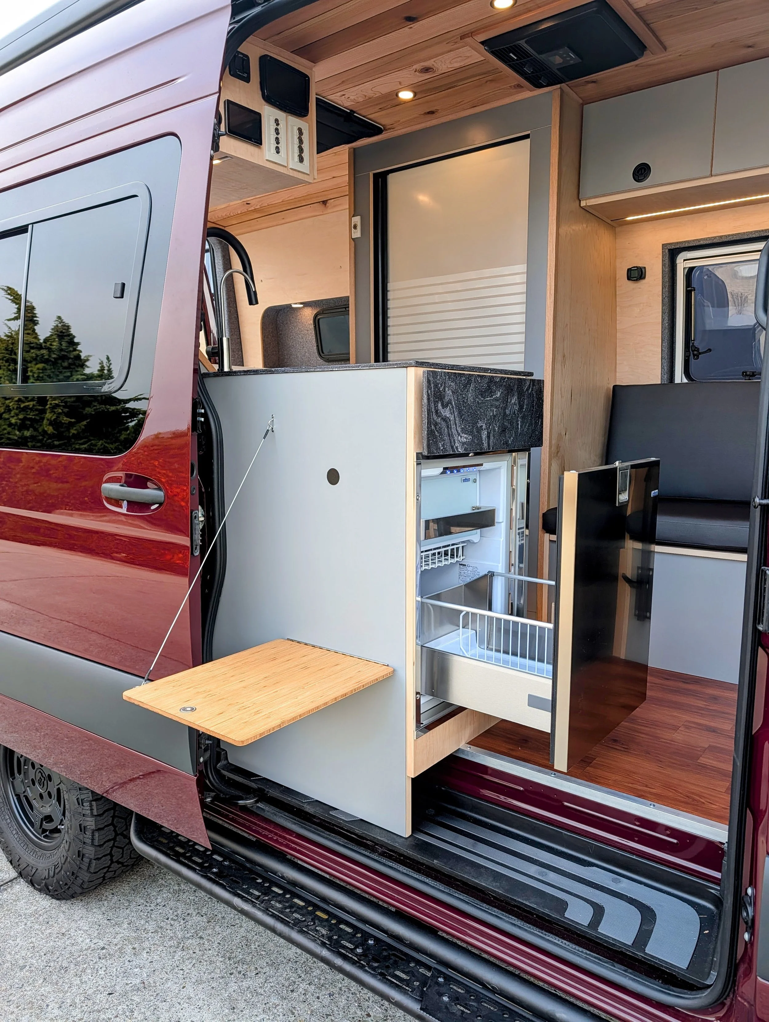 Custom Mercedes Sprinter Camper Van, Isotherm fridge
