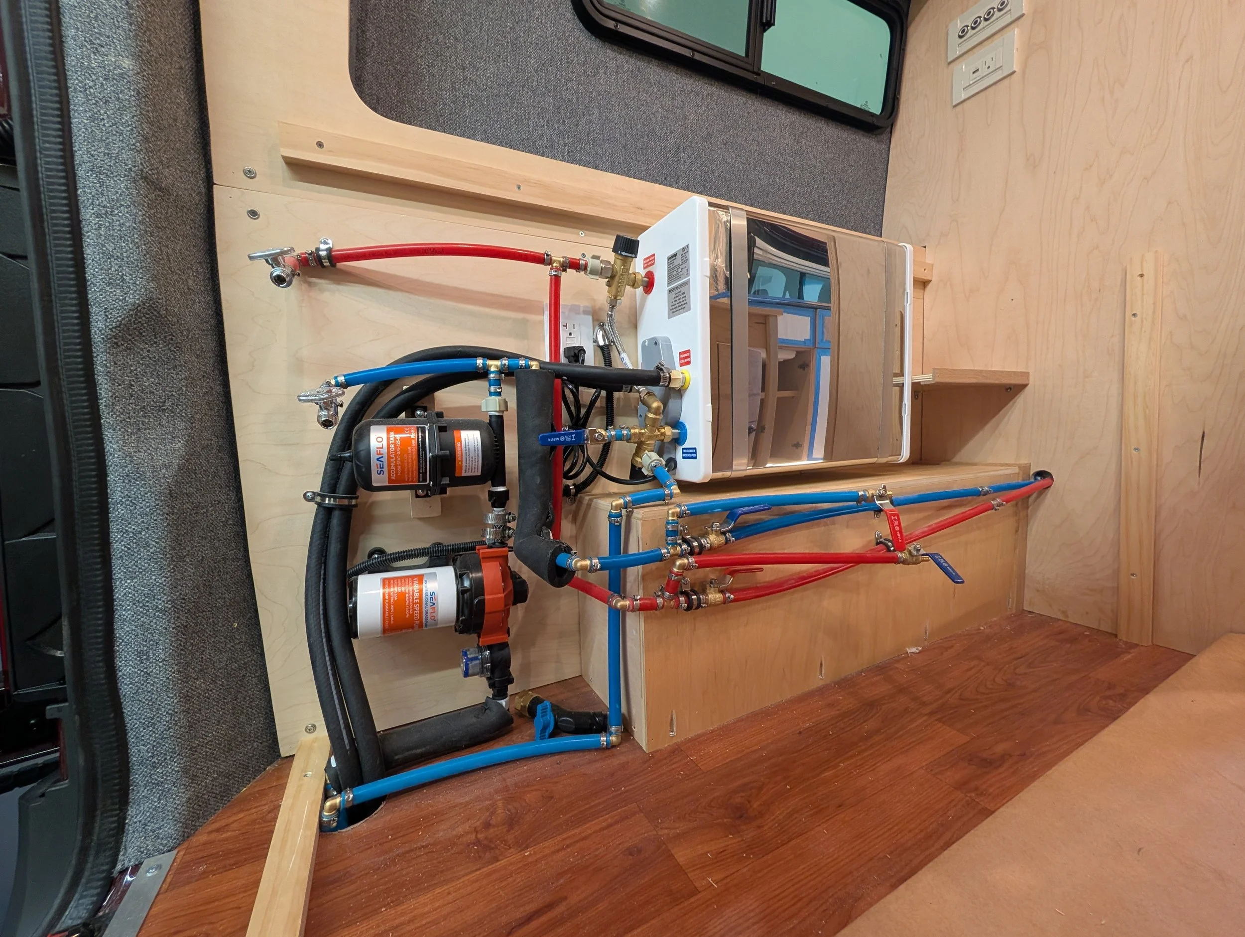 Campervan Plumbing,  Modifications, Sink, Faucet, Water tanks, Water storage, Grey water.