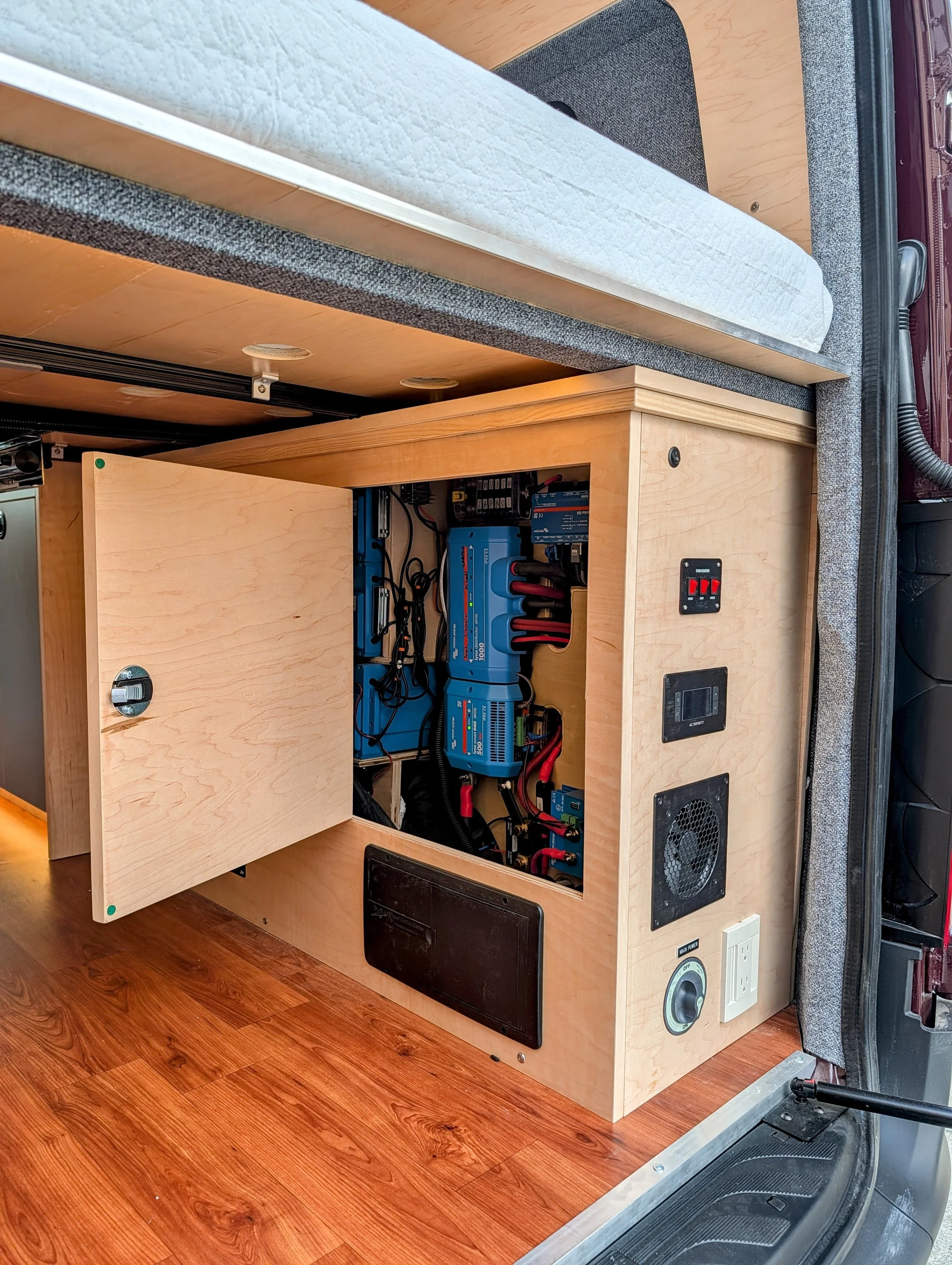 Custom Mercedes Sprinter Camper Van, Victron power system, victron