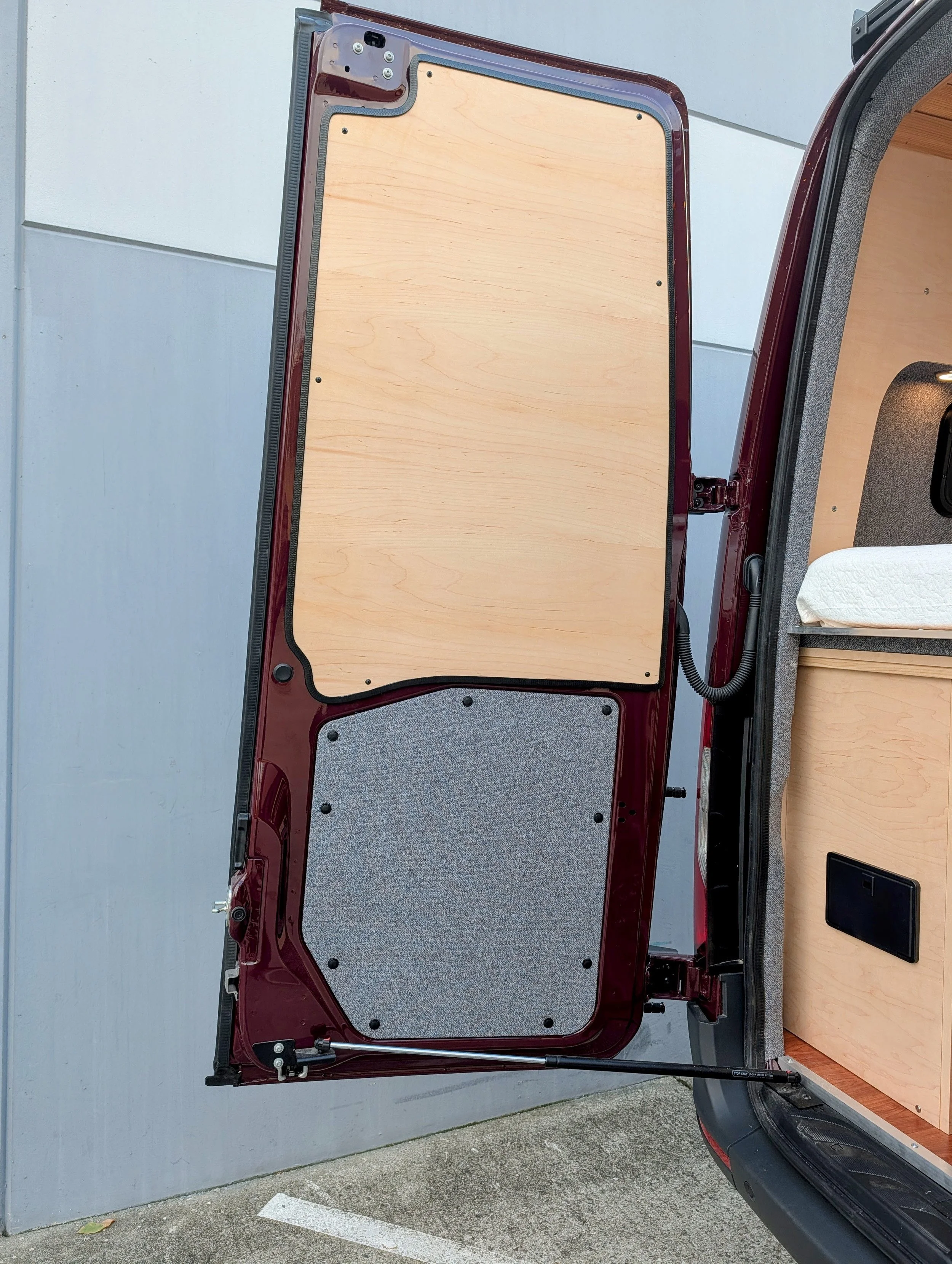 Custom Mercedes Sprinter Camper Van, door panels