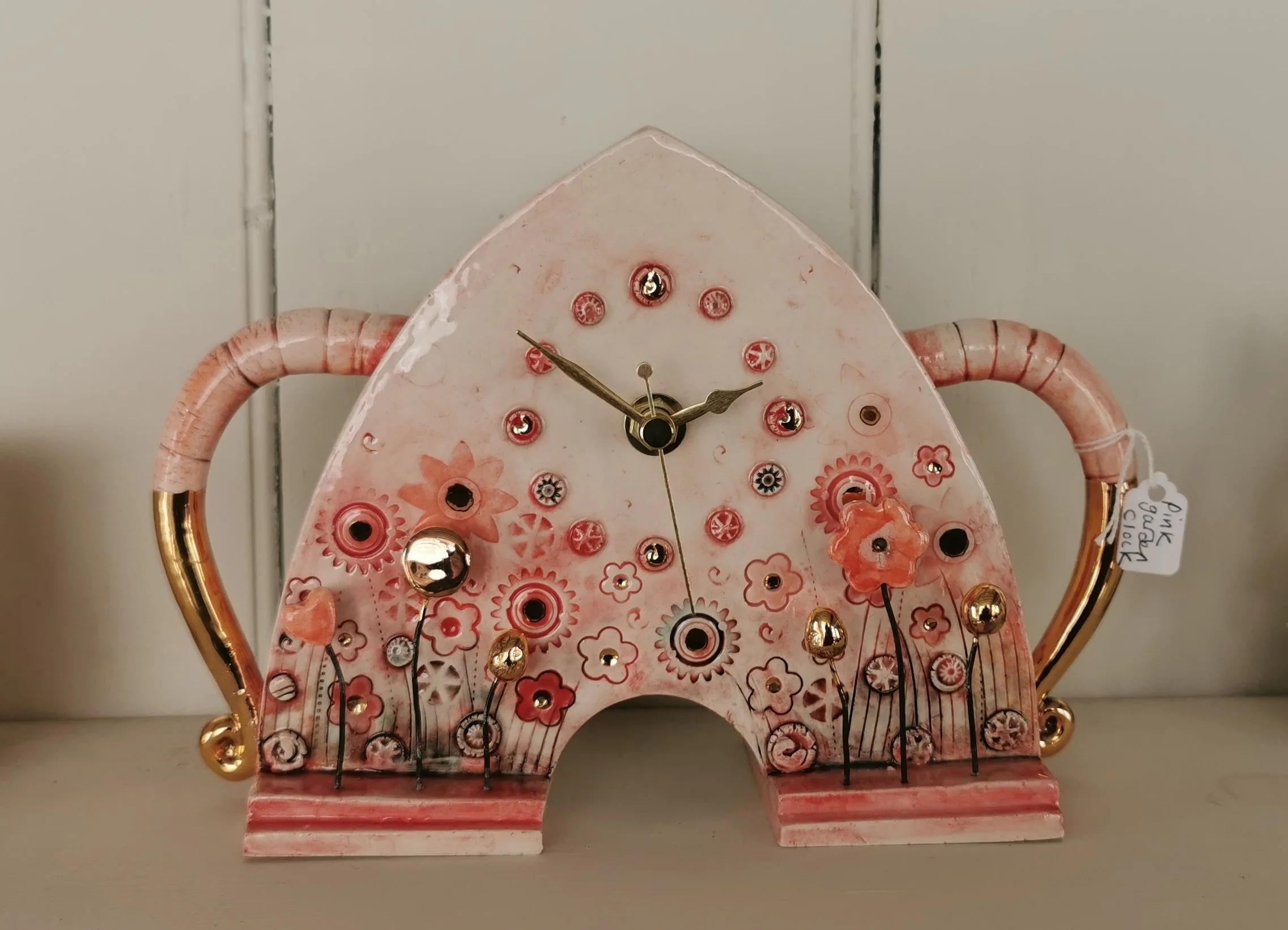 Pink Blush Garden clock by Sarah McCormack — Sarah McCormack Ceramics