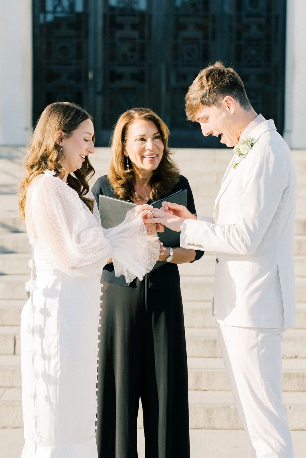 Elopement ceremony at Griffith Observatory