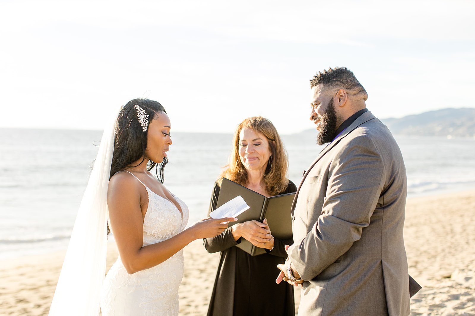 Elopement ceremony at Point Dume, Malibu