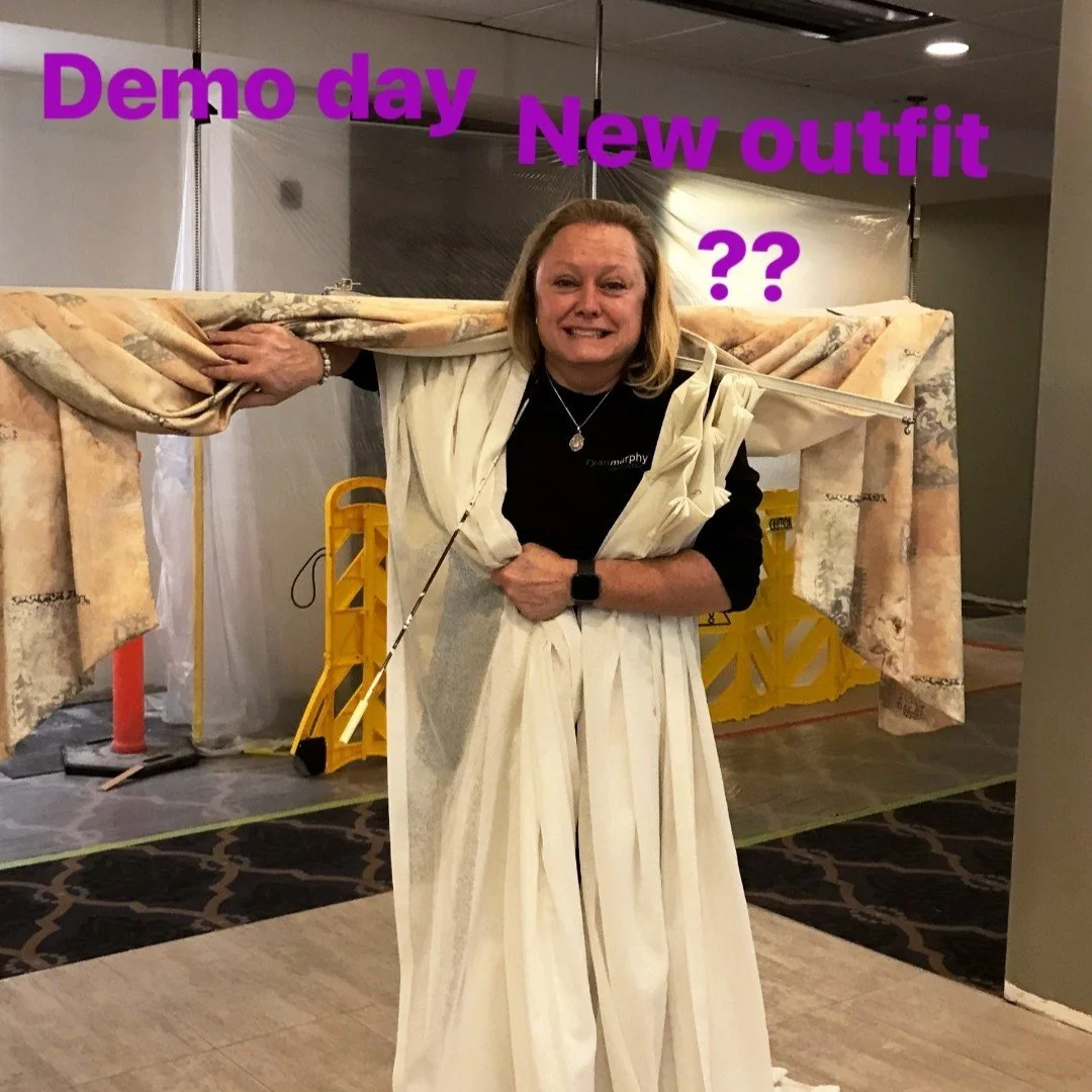 When life gives you demolition debris&hellip; start a fashion line. 🧵
Barb, serving post-apocalyptic curtain couture like only a Ryan Murphy PM can. 💁&zwj;♀️💥

#DemoChic #ProjectManagerOrRunwayModel #BuiltByRMC #ConstructionIsFashion #BarbStrikesA