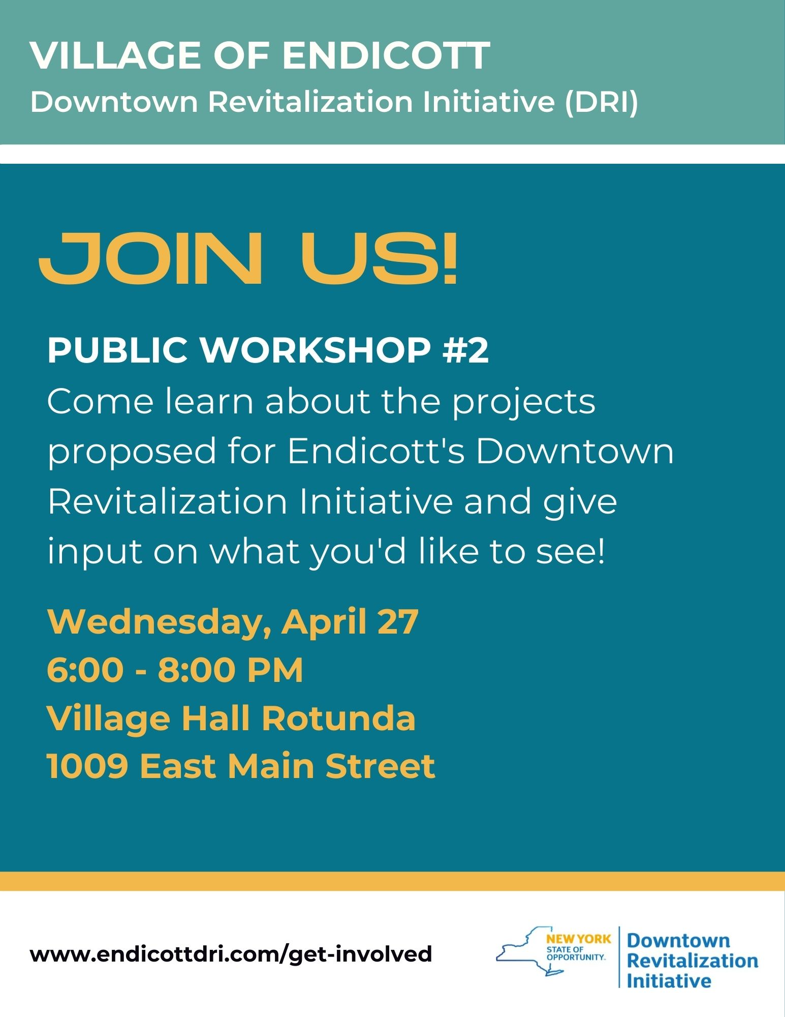 Downtown Revitalization Initiative (DRI) — The Village of Endicott