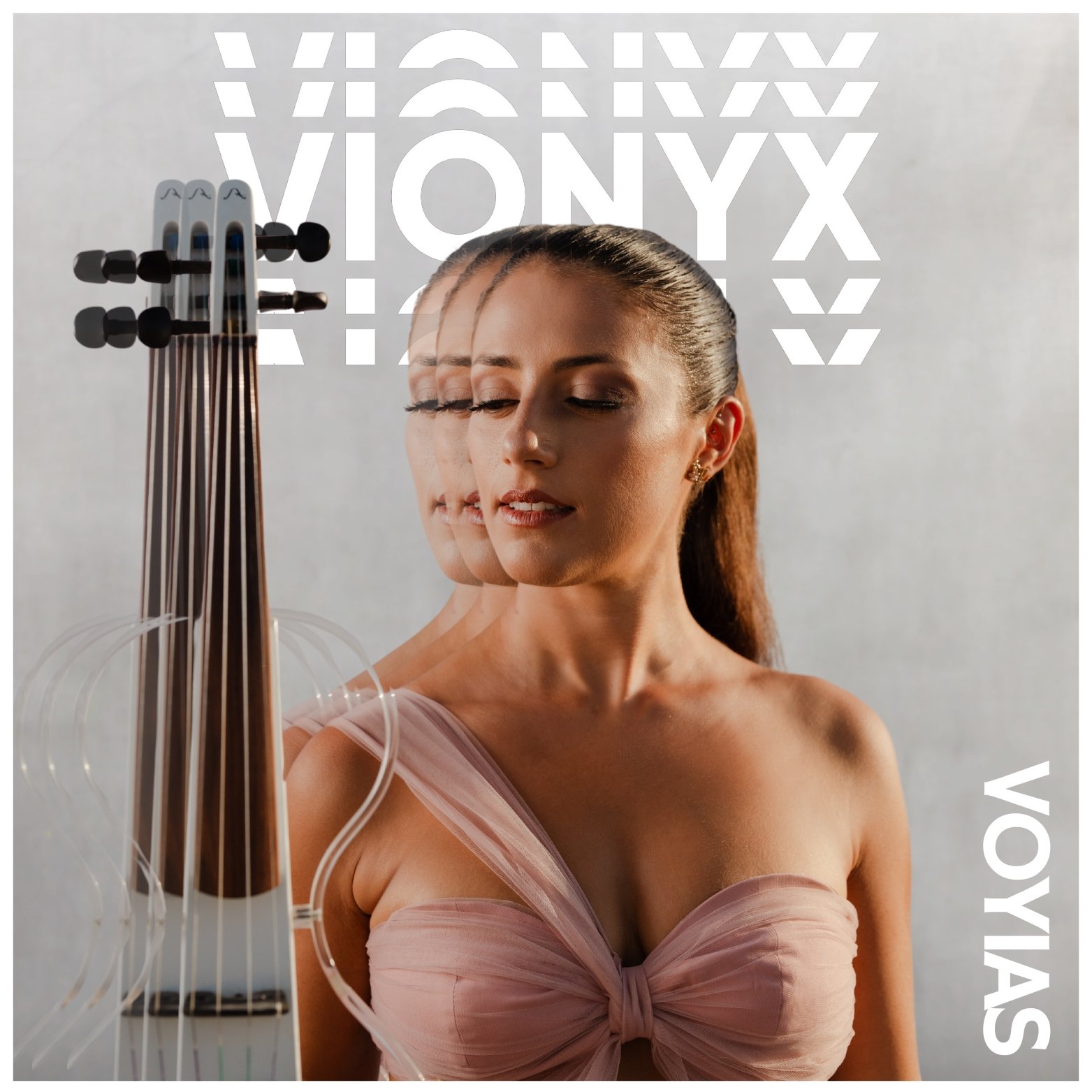 Electric violinist cover album for electronic music album