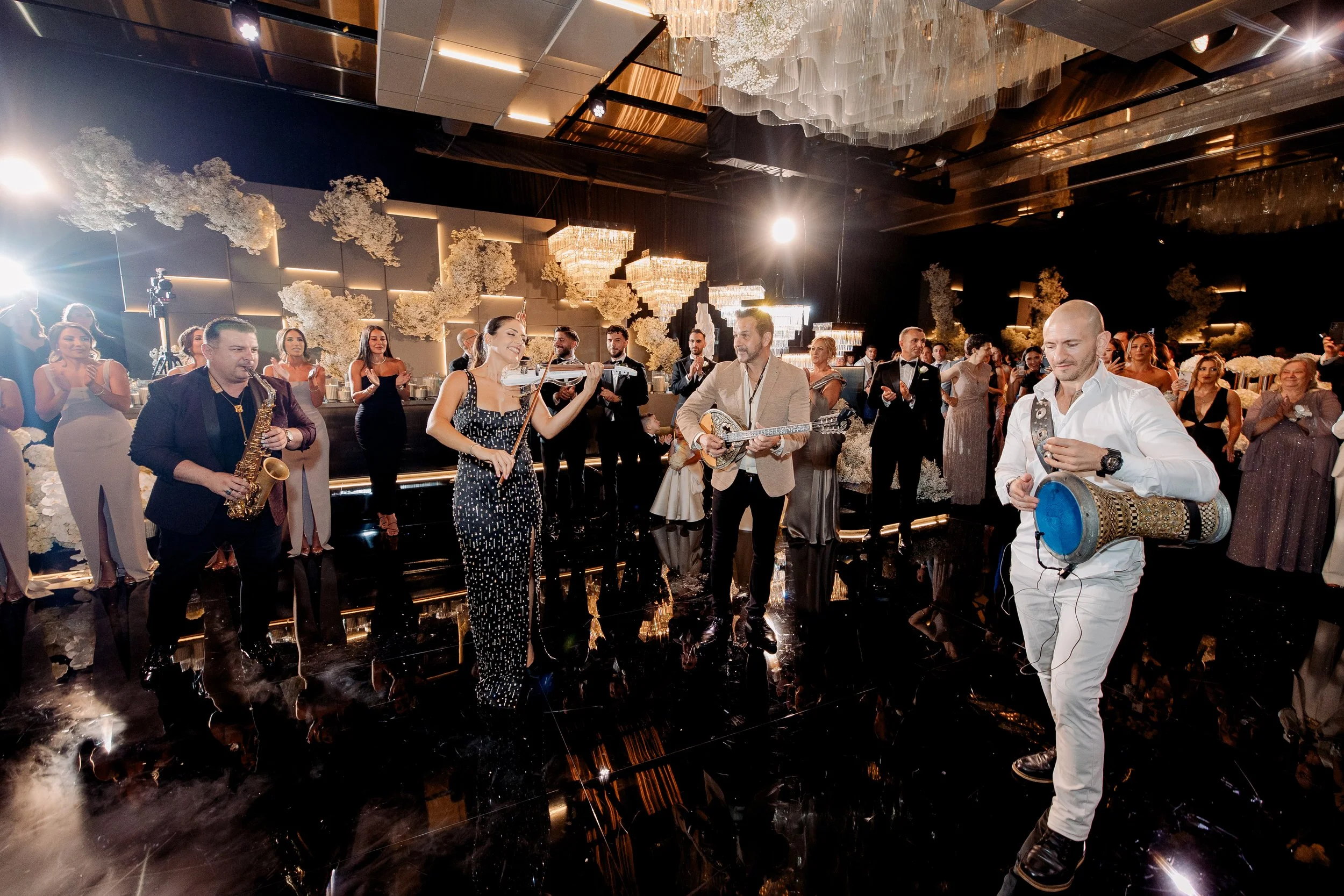 Greek Wedding at The Crown in Sydney with Live Greek Music Entertainment, Bouzouki, Violin, Sax and DJ