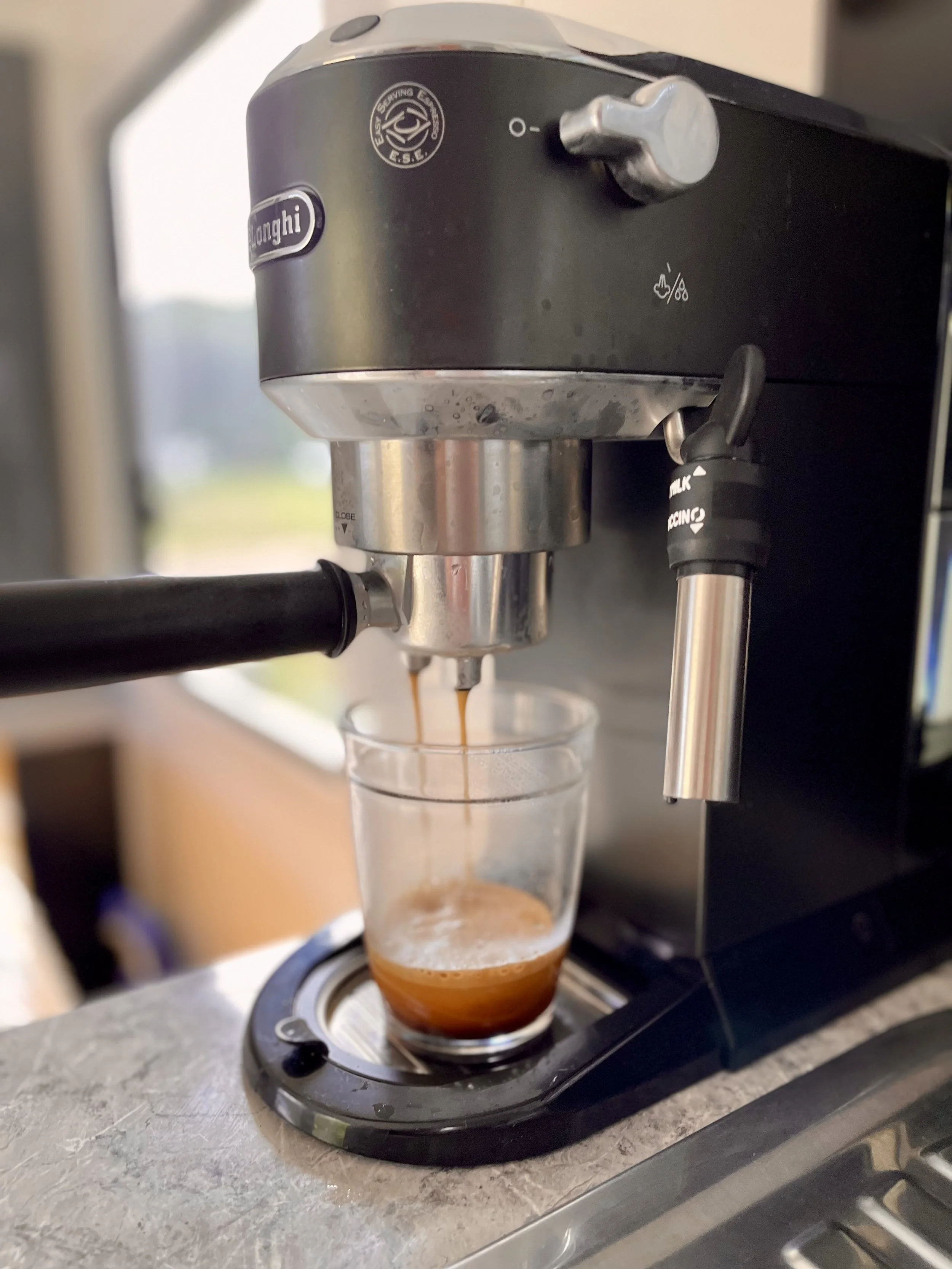 Coffee Machine in Caravan powered by inverter