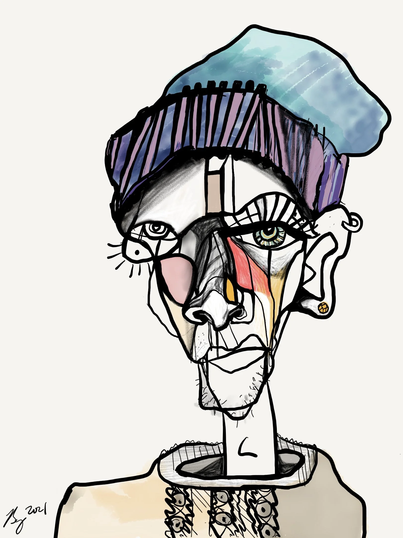 DoubleKnit, digital art, 2021
