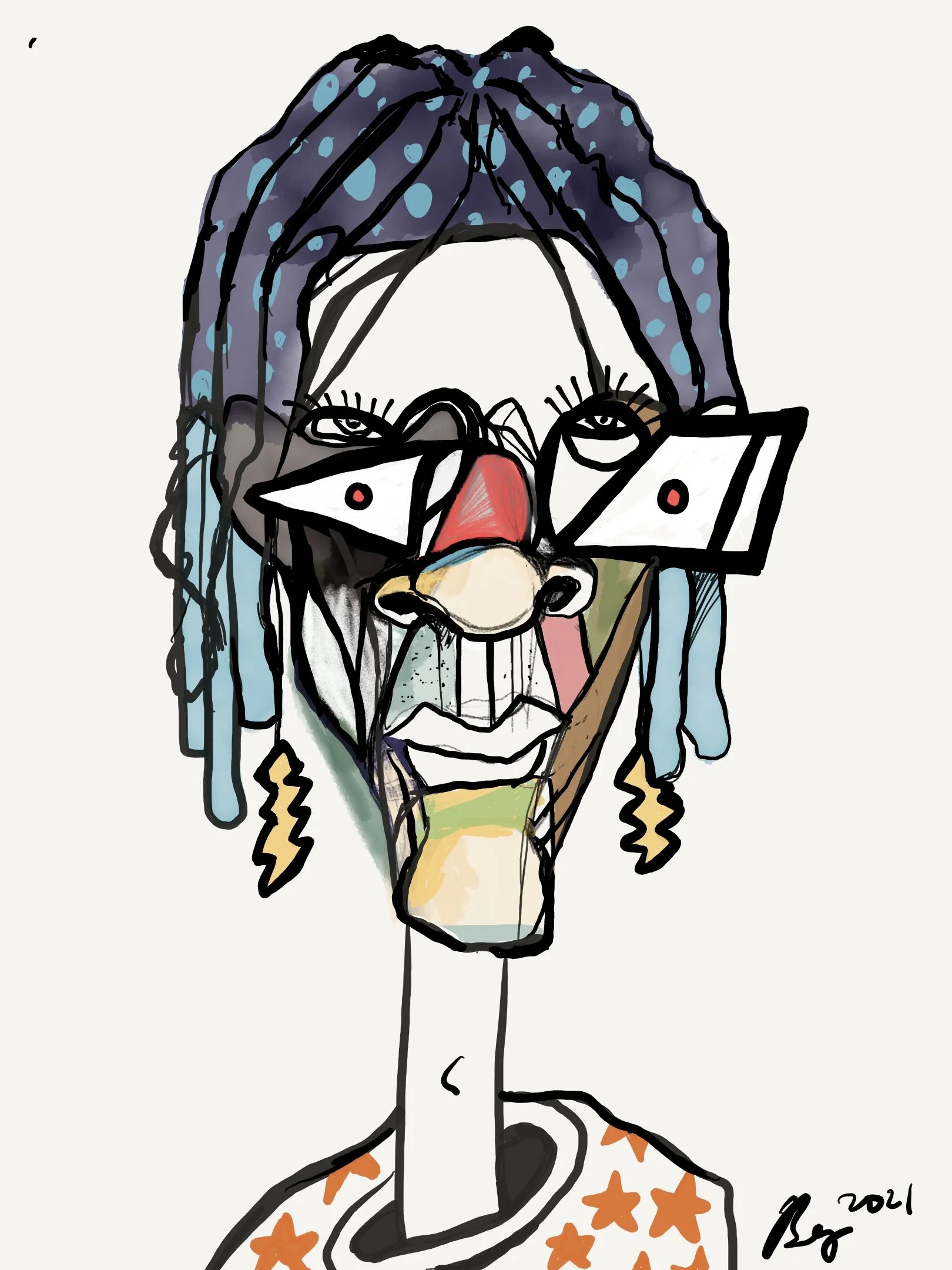 LightningLibrarian, digital art, 2021