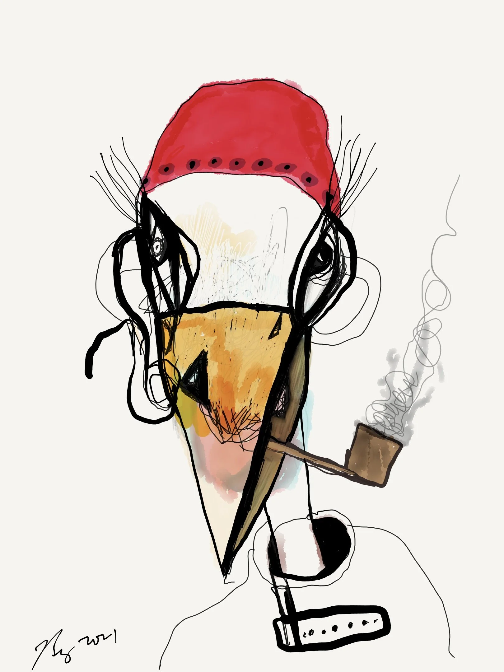 Albatross, digital art, 2021