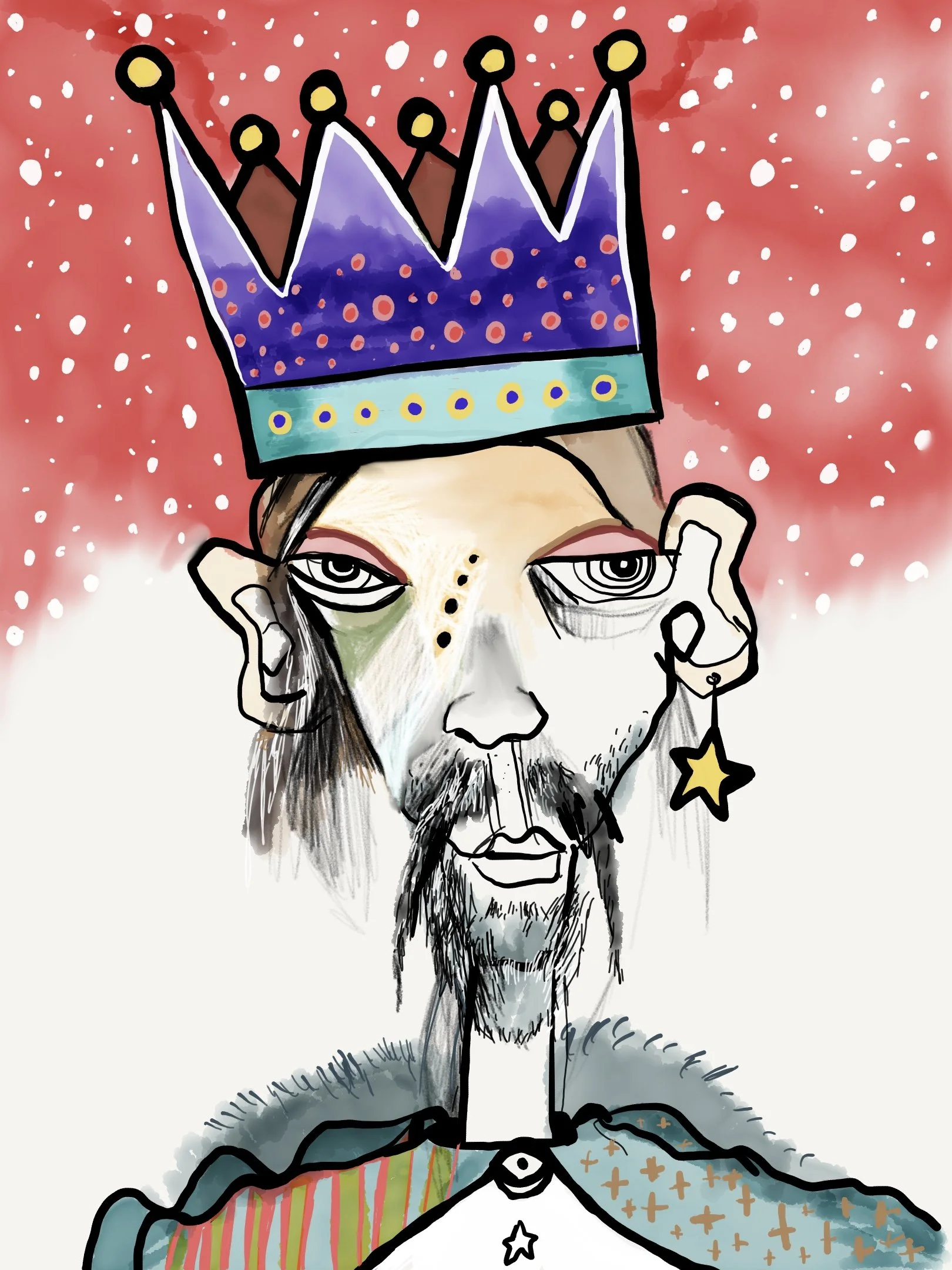 BeardedKing, digital art, 2022