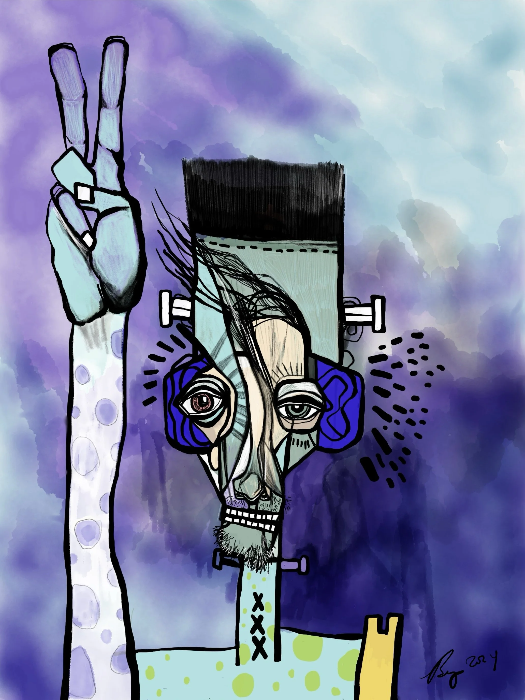 VictoryFrankenstein, digitalart, 2024