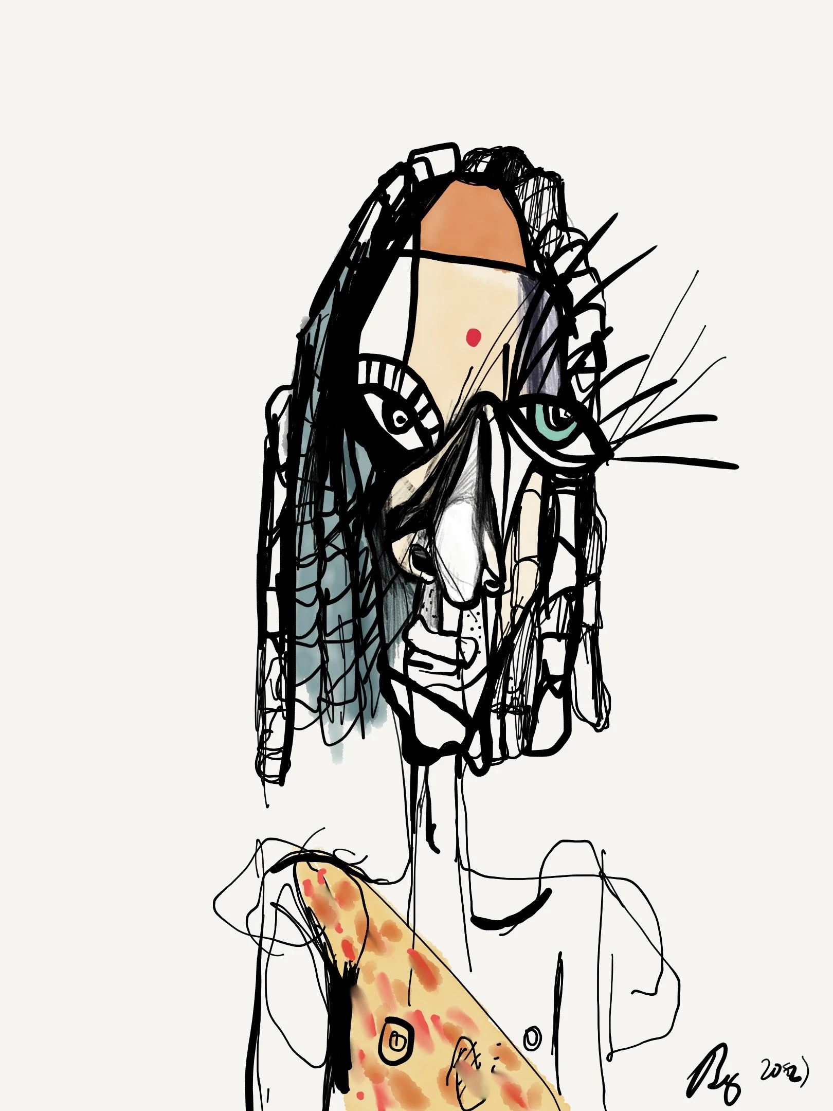 GreenEyedTarzan, digital art, 2021