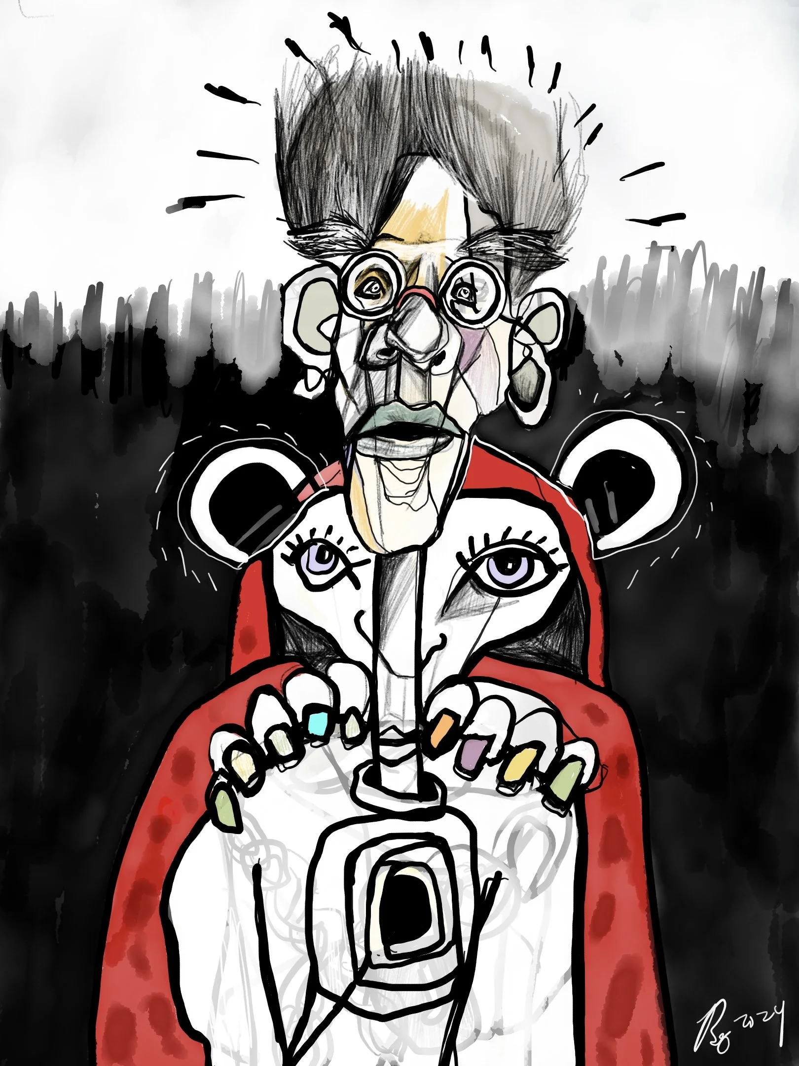 Fear, digital art, 2024