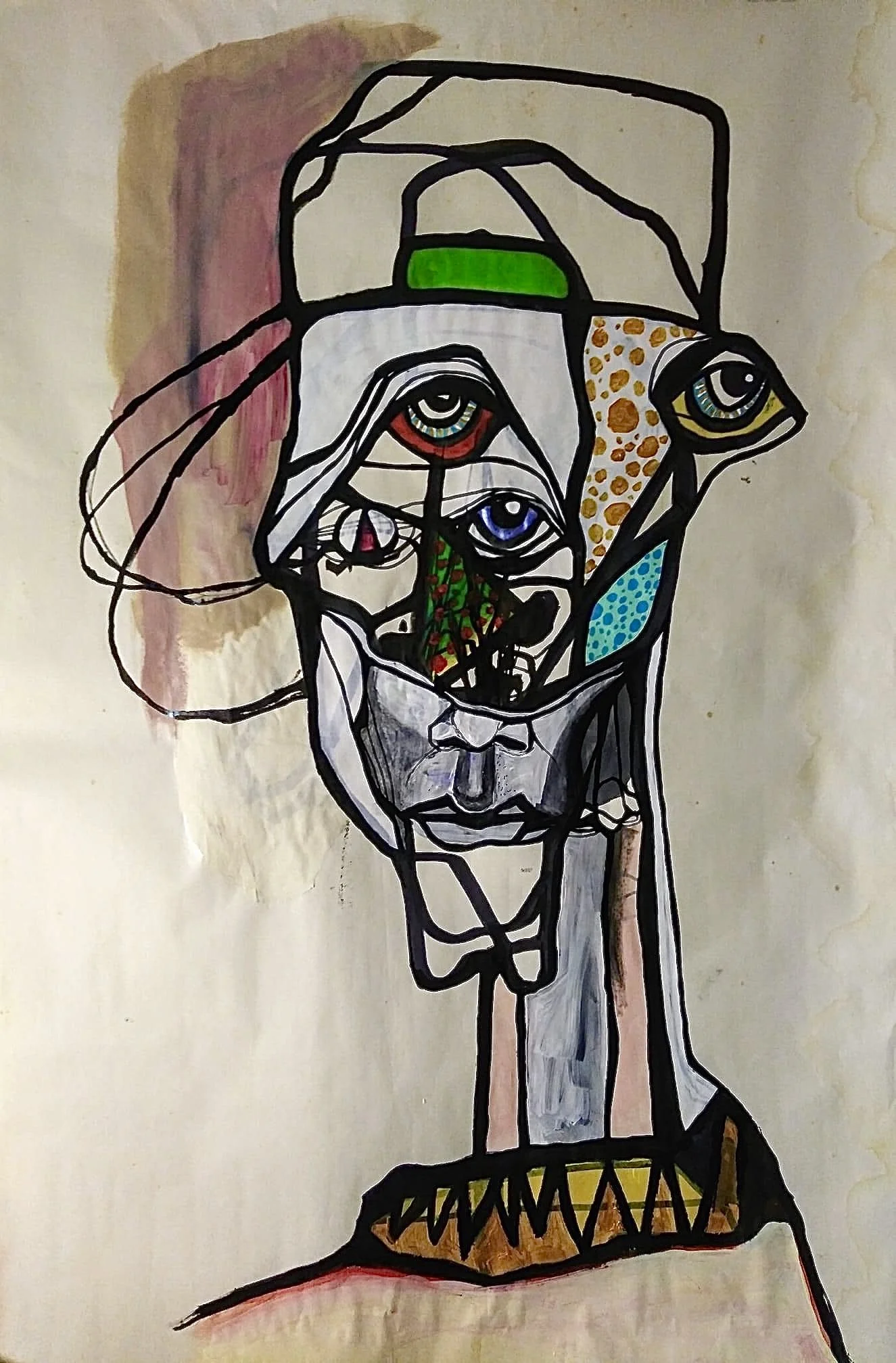 Untitled; mixed media on paper; 2021