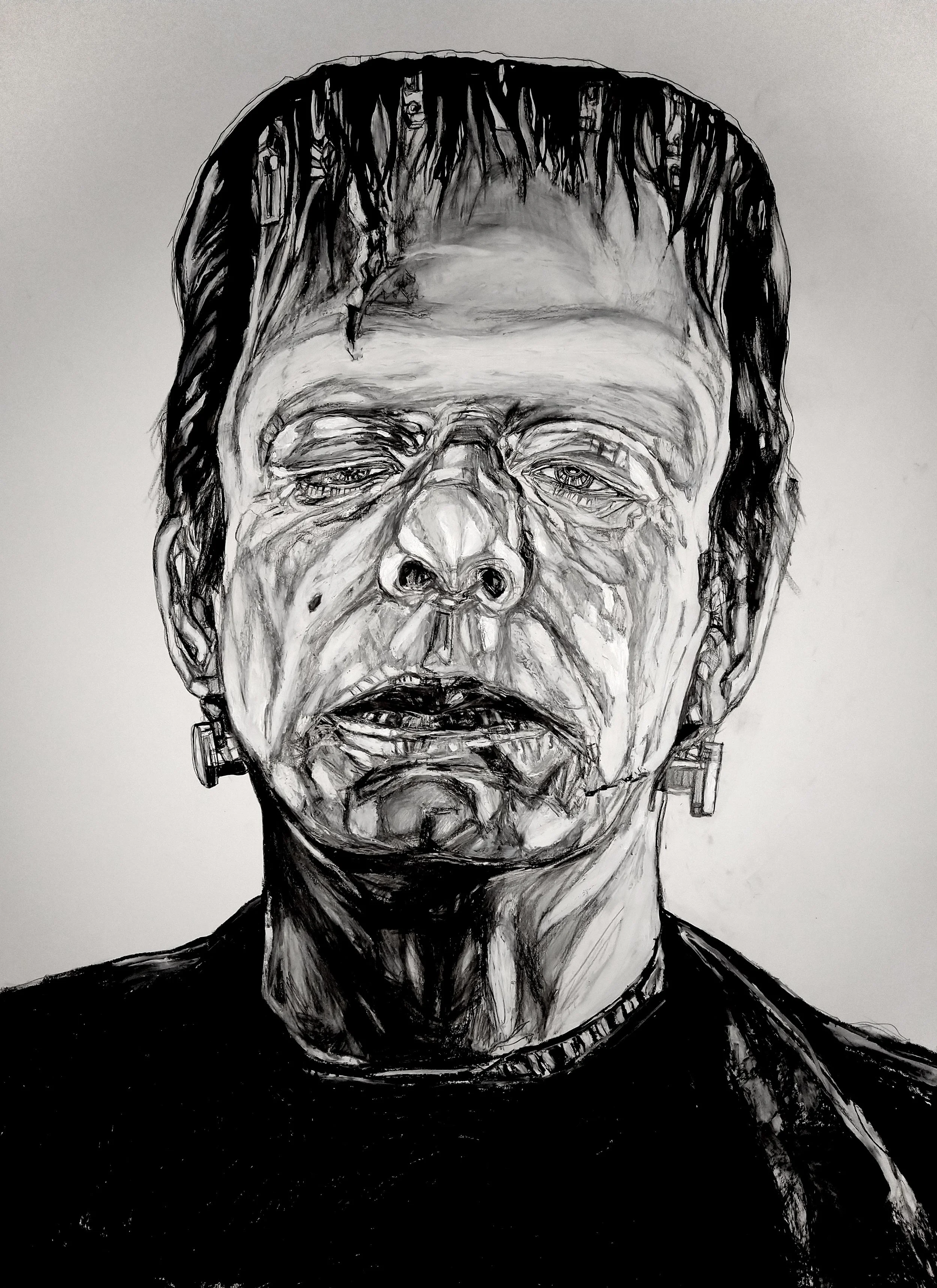 Frankenstein; mixed media; 2021