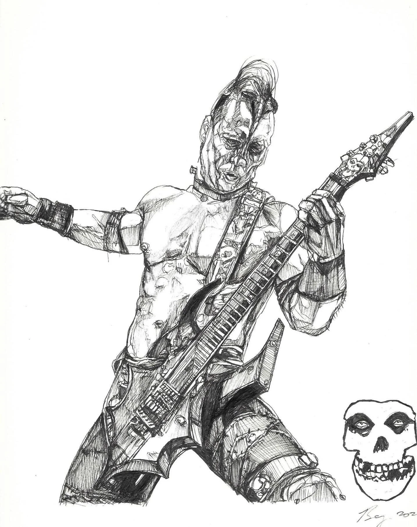 Doyle Wolfgang Von Frankenstein; Ink on paper; 2020