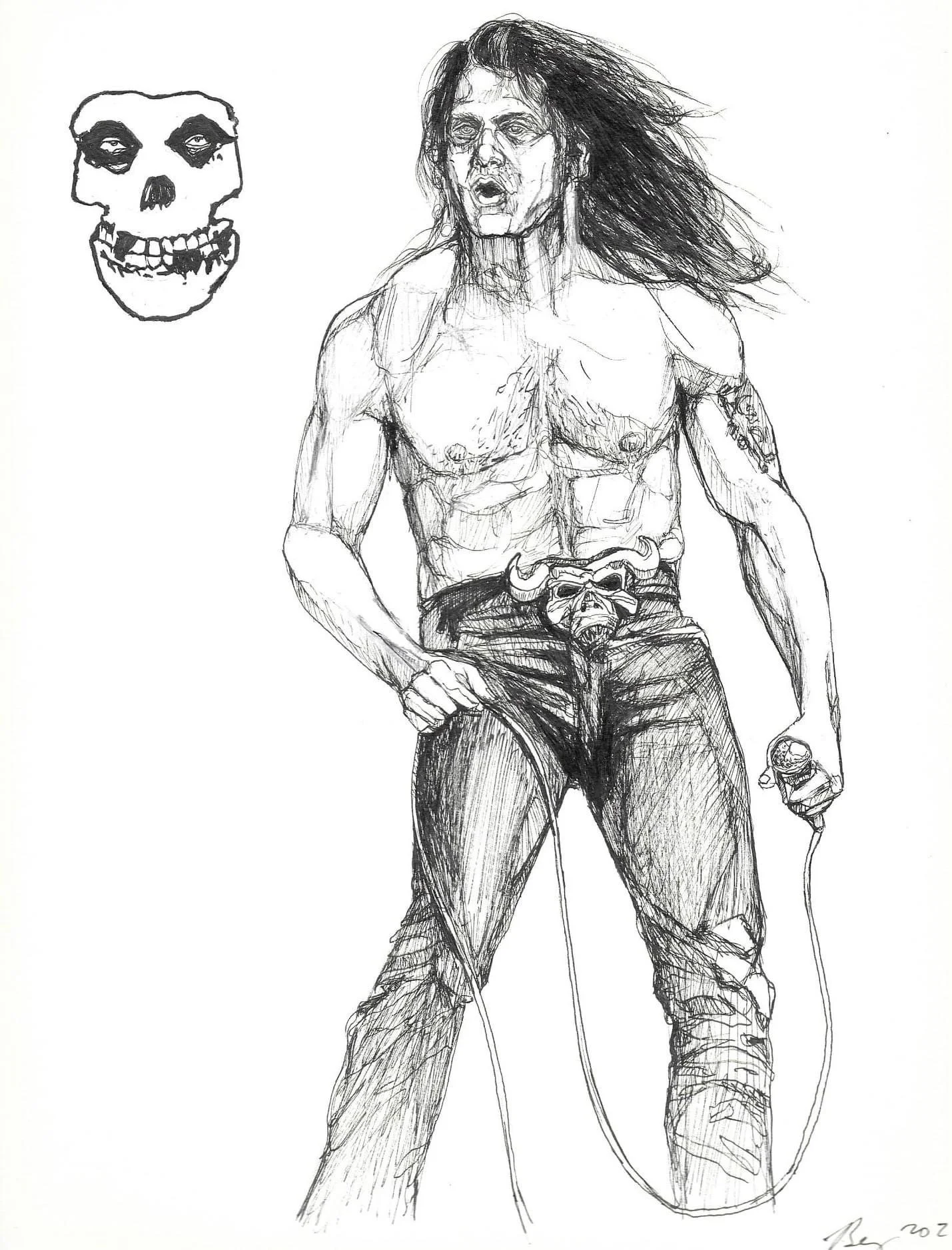 Glenn Danzig; Ink on paper; 2020