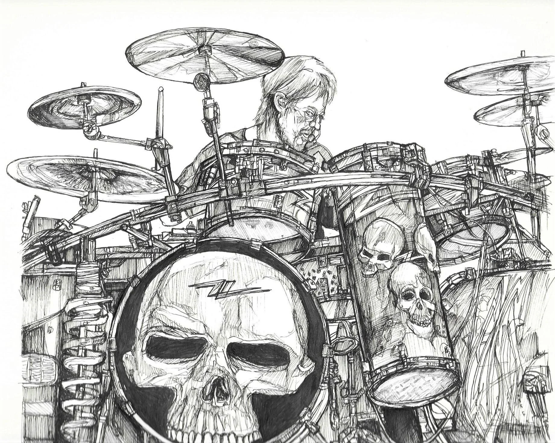 Frank Beard; Ink on paper; 2020