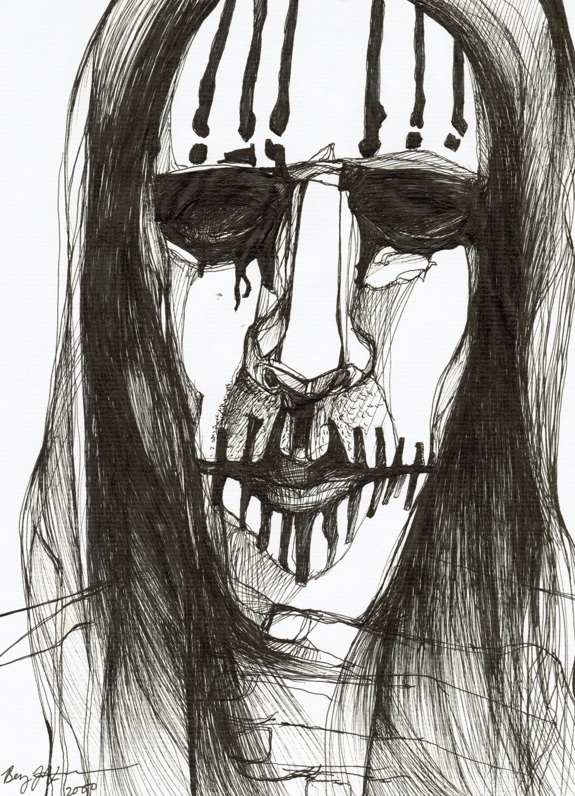 Joey Jordison; Ink on paper; 2001 