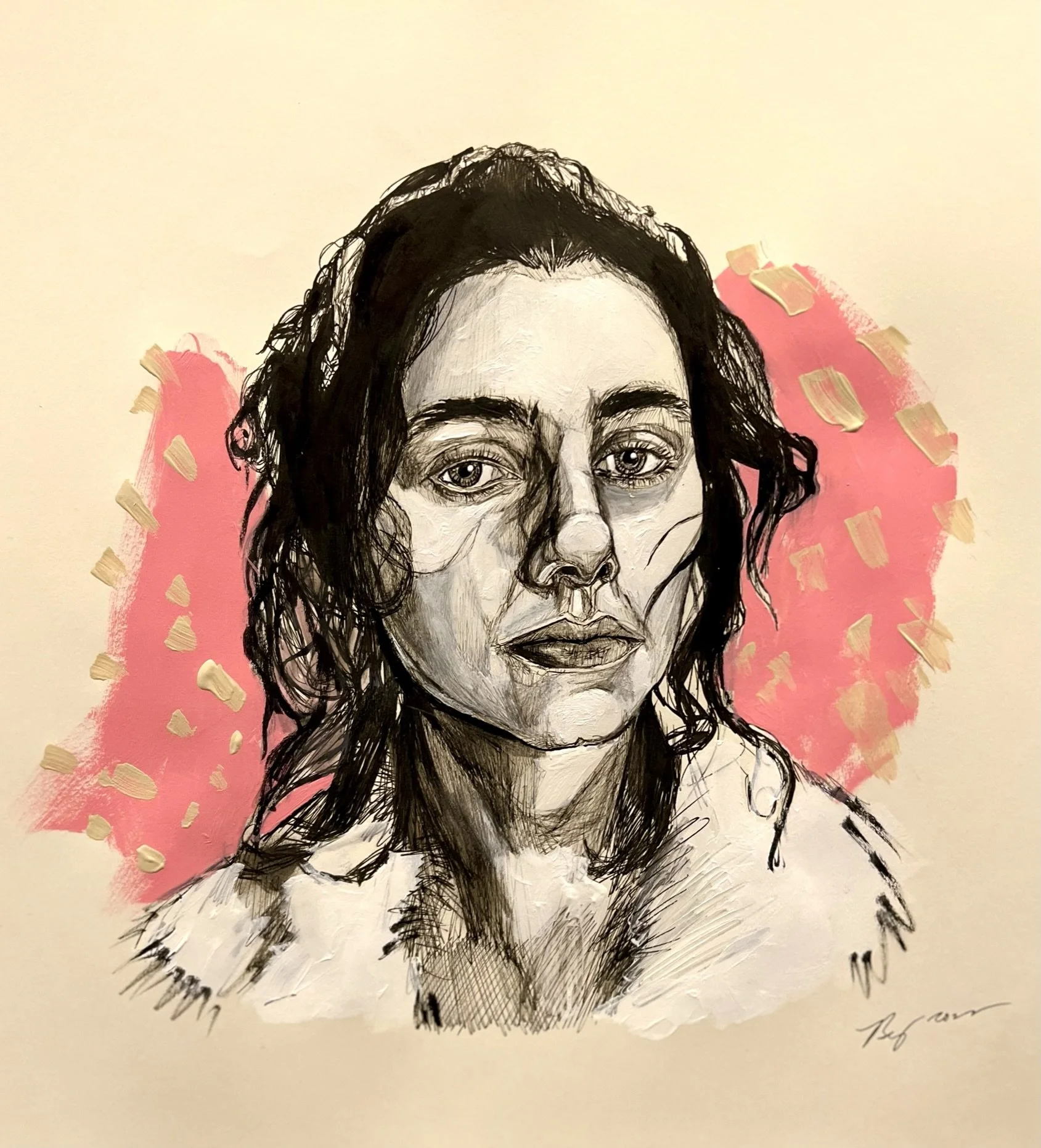 PJ Harvey; mixed media; 2022