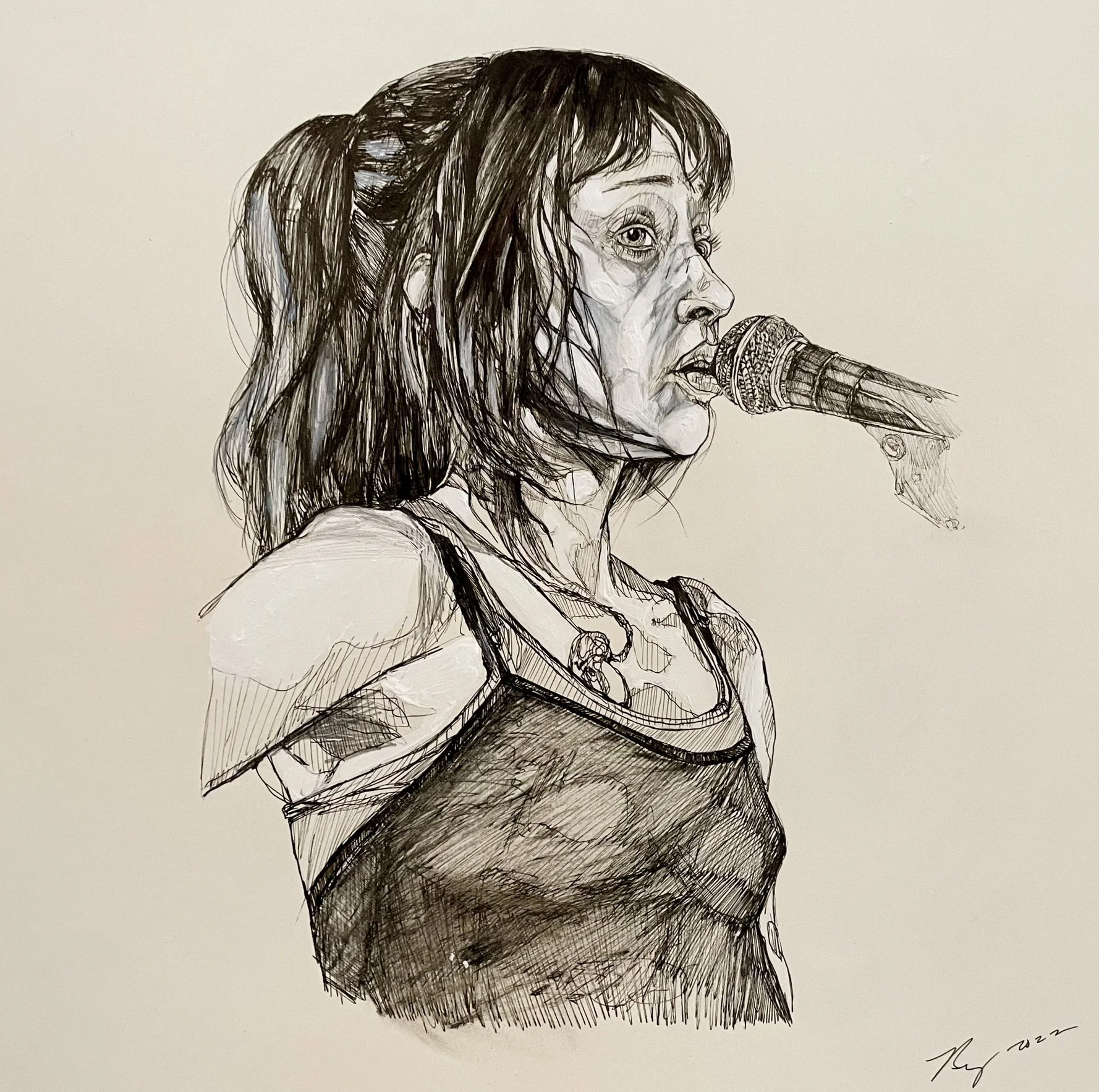 Fiona Apple; mixed media; 2023