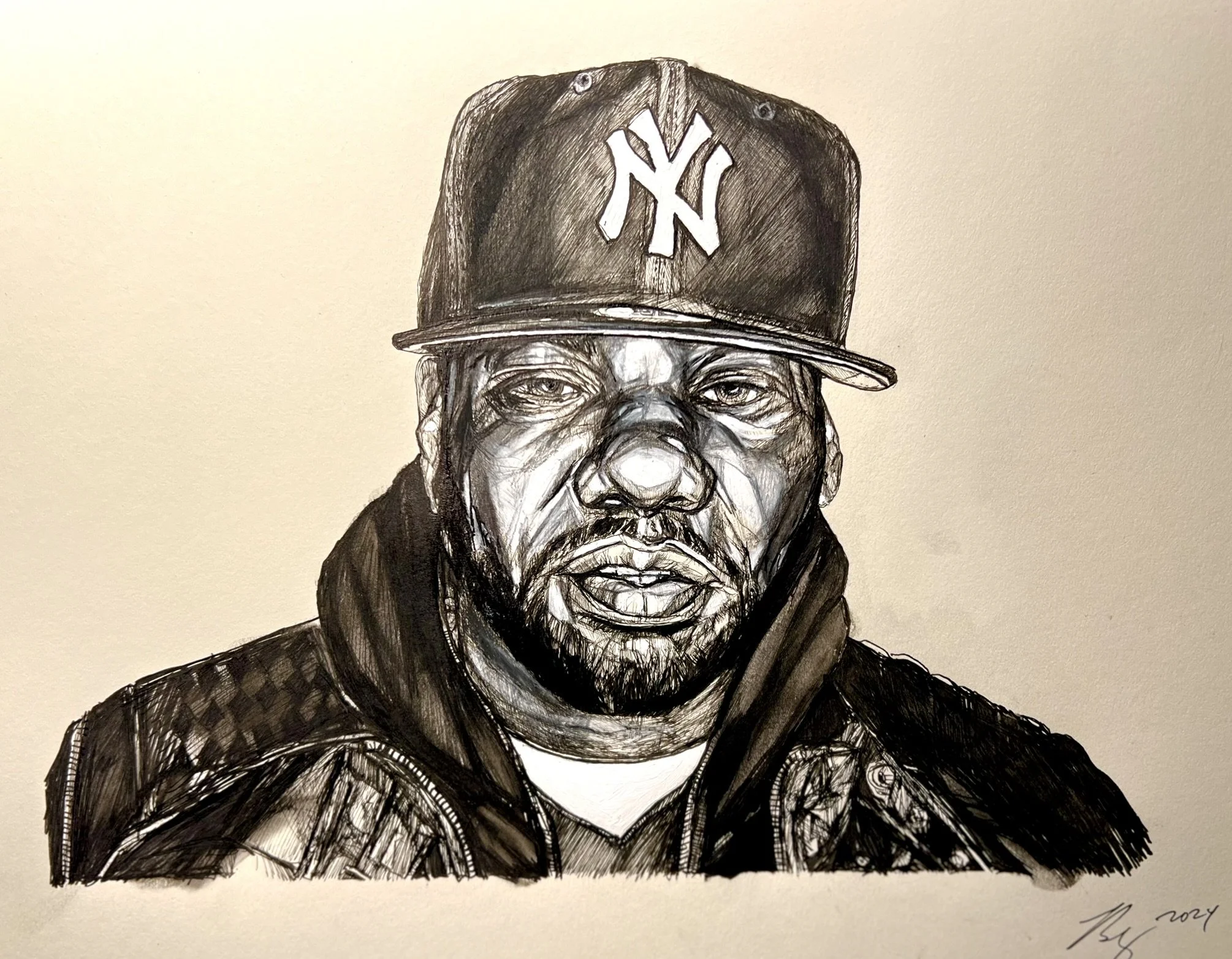 Raekwon; mixed media; 2024