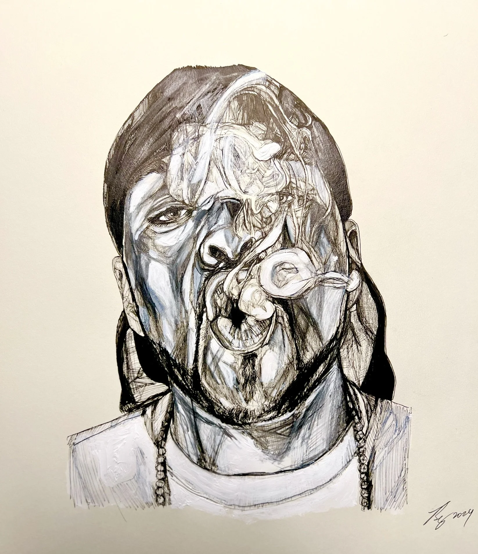 Method Man; mixed media; 2024