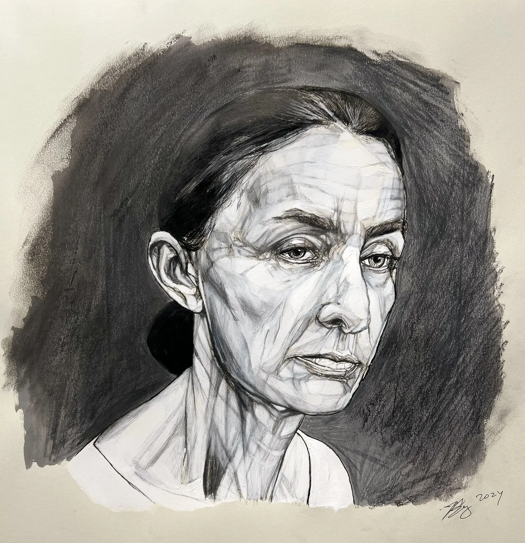 Georgia O’Keeffe; mixed media; 2024
