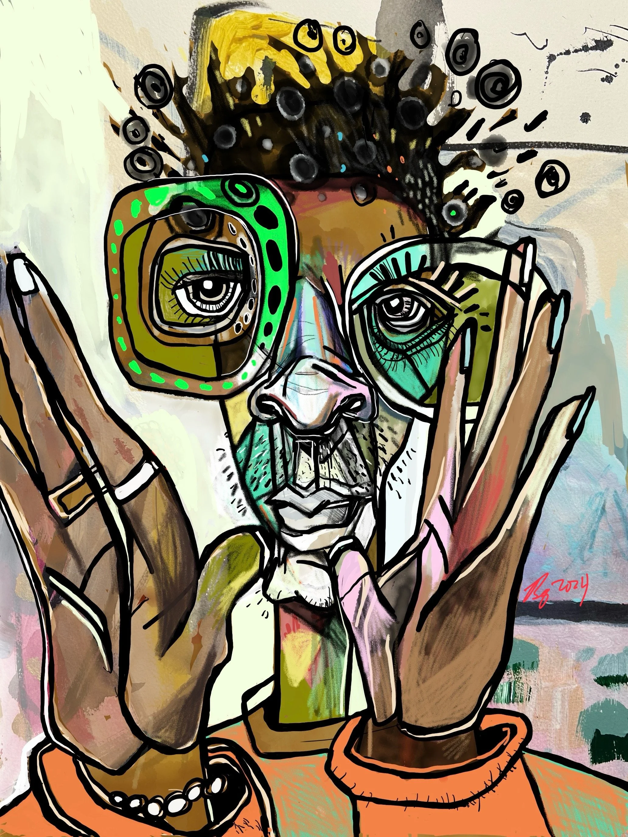 Player Hands, Digital Art, 2025