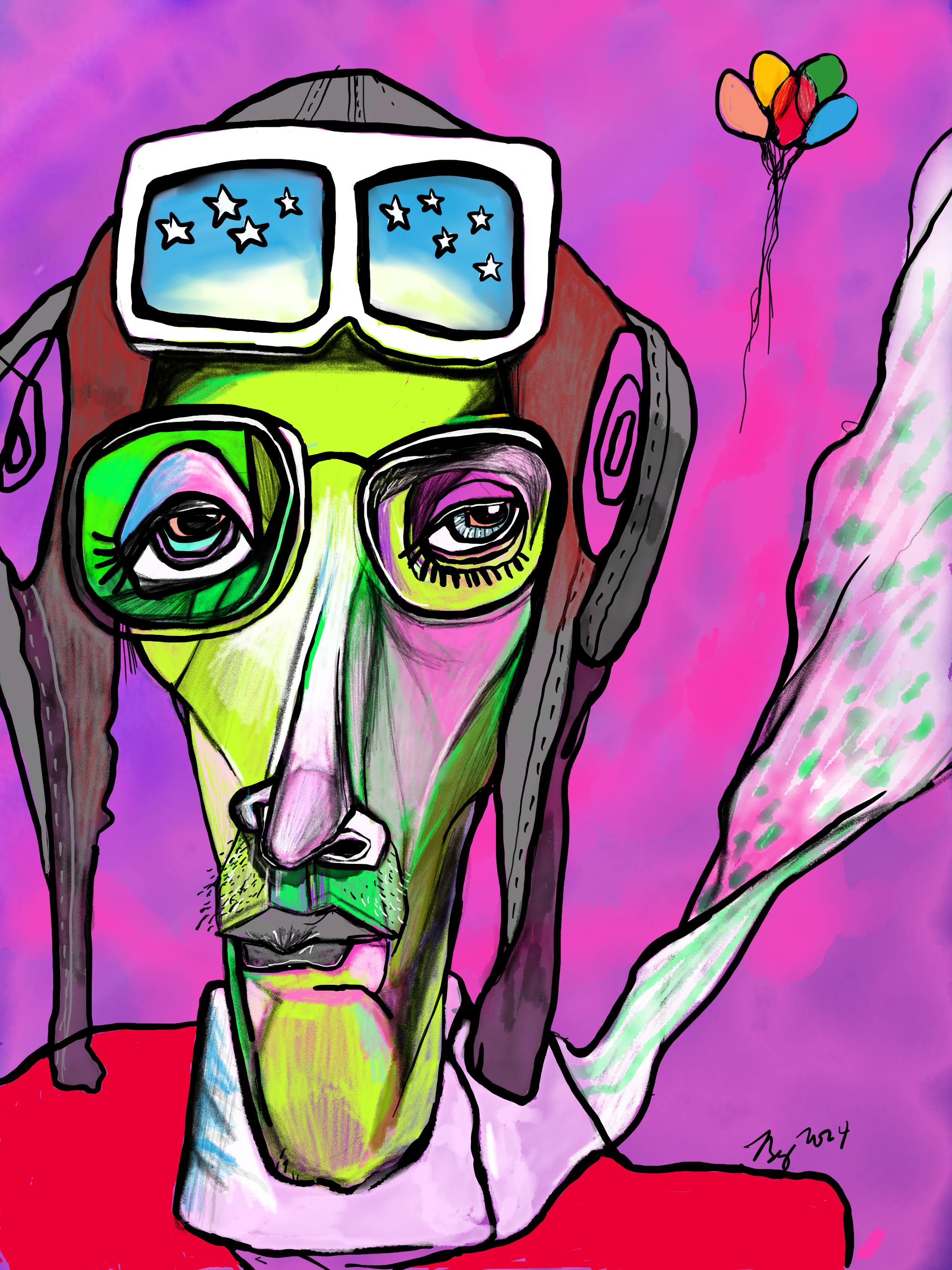 Unfriendly Skies, Digital Art, 2024