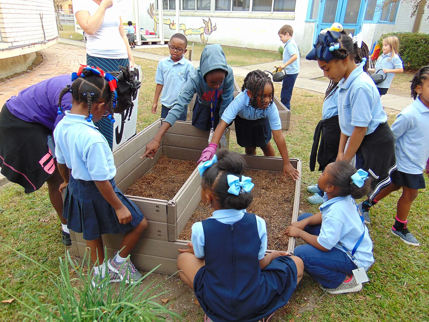  Afterschool and Summer Arts Enrichment Program: children learn about gardening.  