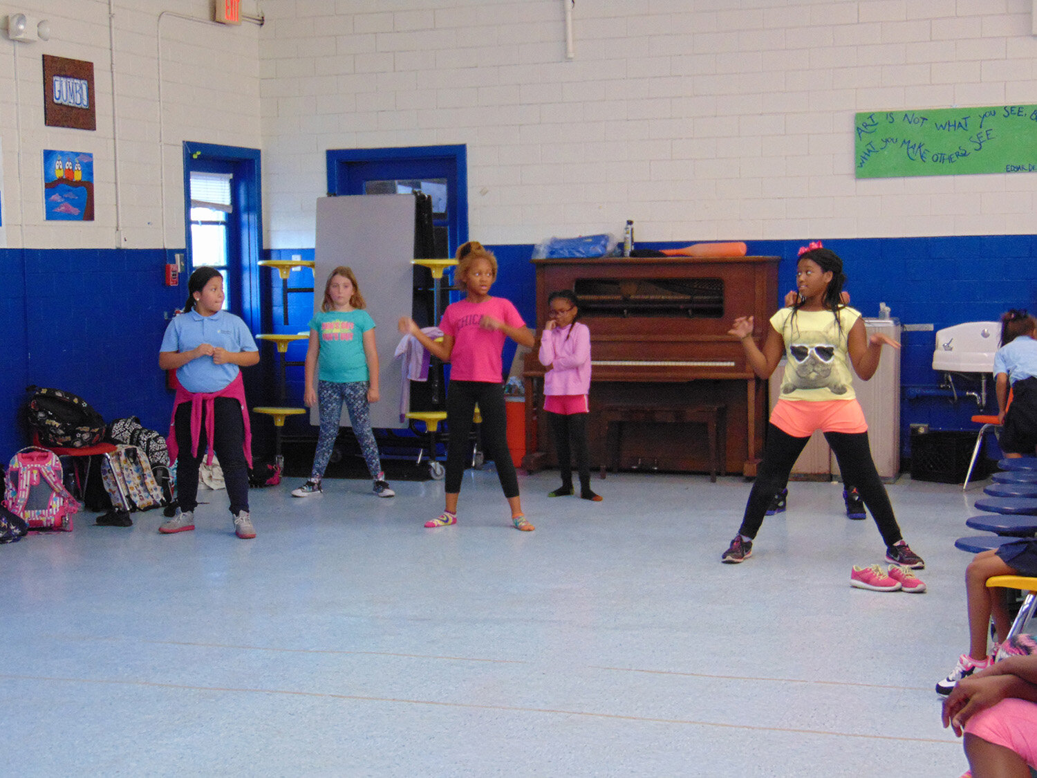  Afterschool and Summer Arts Enrichment Program: students practice a choreographed dance.  